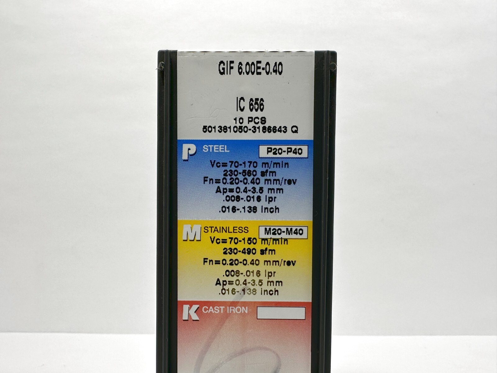ISCAR GIF 6.00E-0.40 New Carbide Inserts 6400218 Grade IC656 6pcs
