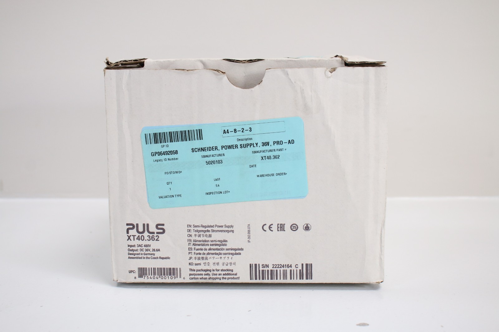 PULS Power Supply Model XT40.362