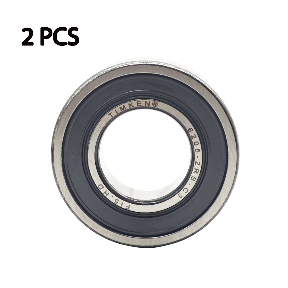 2 PACK Double Rubber Seal Bearings 6205RS For TIMKEN 6205-2RS C3 25X52X15MM