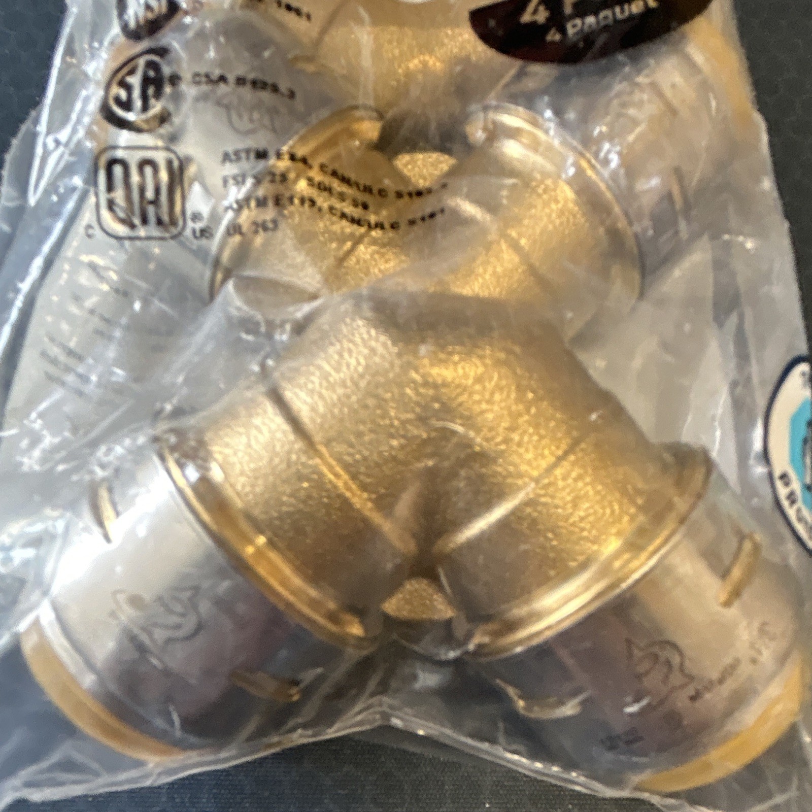 SharkBite Max 3/4 in Brass Elbow Push-to-Connect F/F Fitting 4 Pack UR256A4