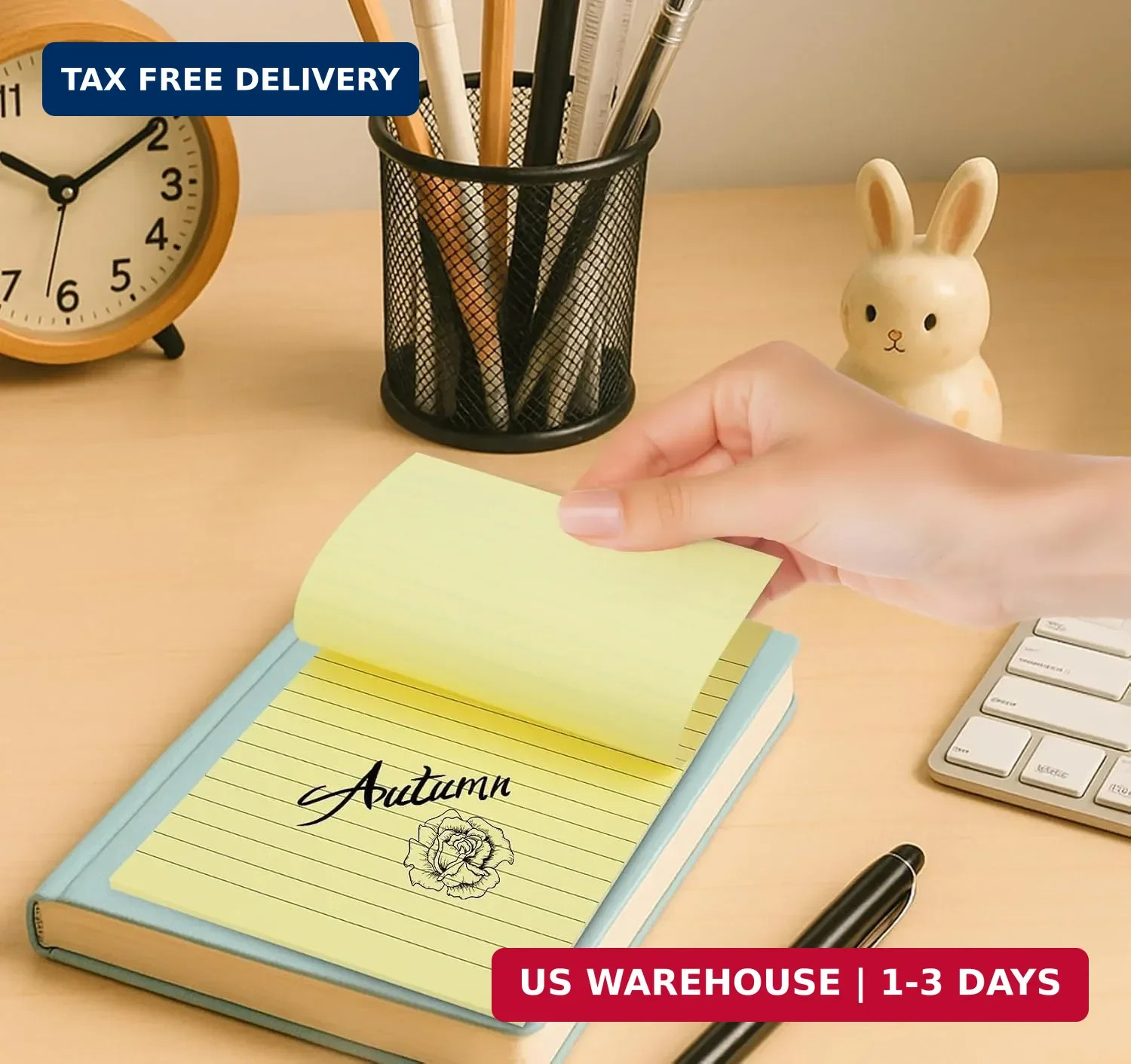 Large Sticky Notes 6x8in Yellow,300 Sheets, Clean Removable Note Pad | 6 Pack li
