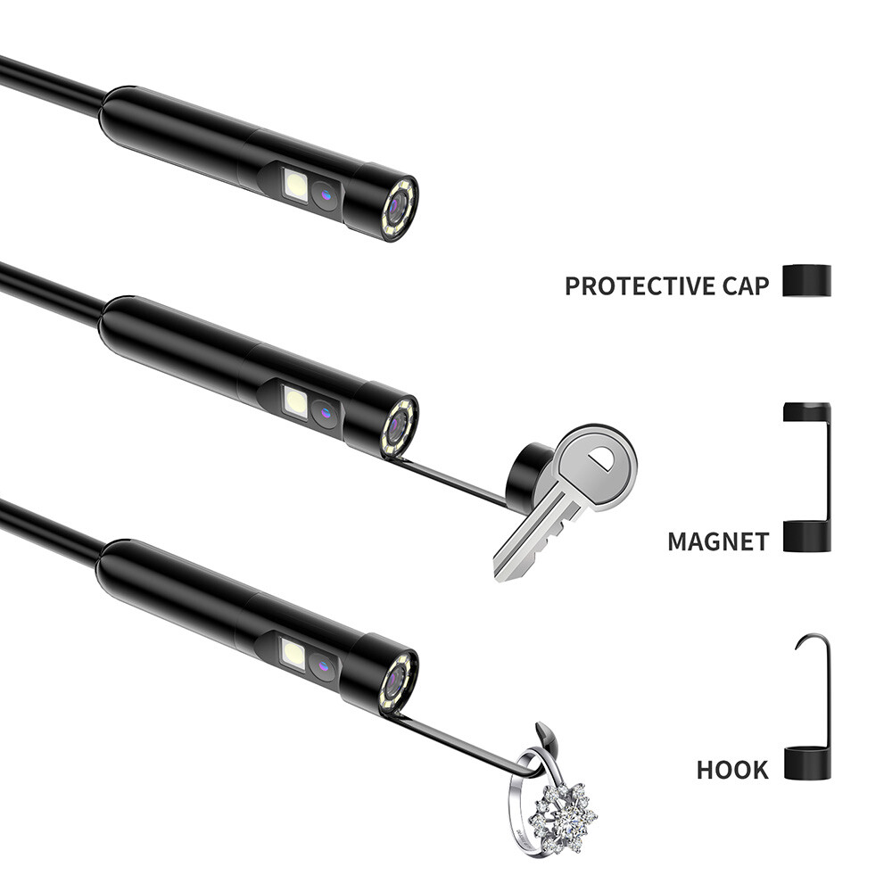 1920P Dual Lens Snake Inspection Borescope Type C iPhone Endoscope Scope Camera