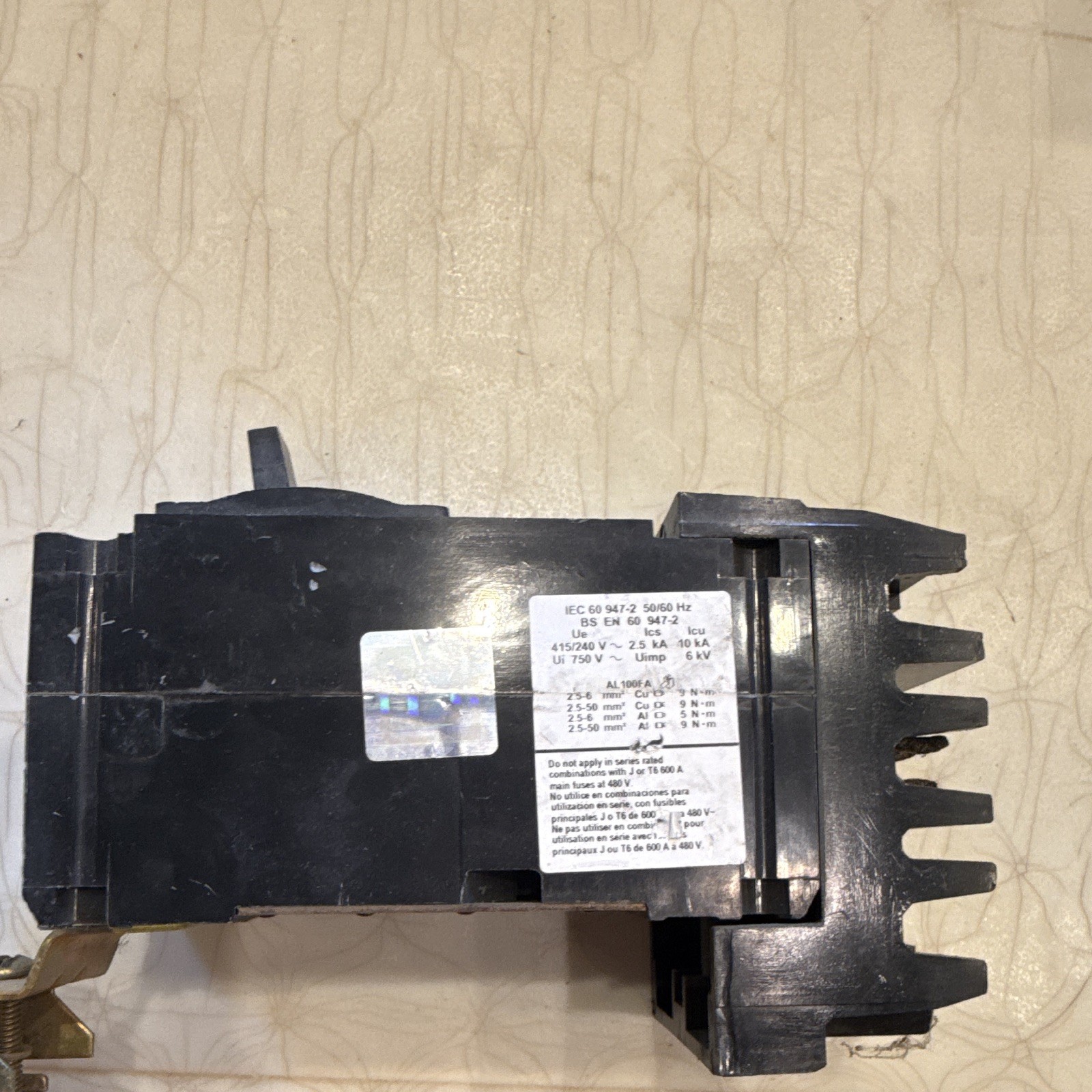 Square D FA24060AB Circuit Breaker 60A 2-Pole 201-250V AC Type FA Thermal