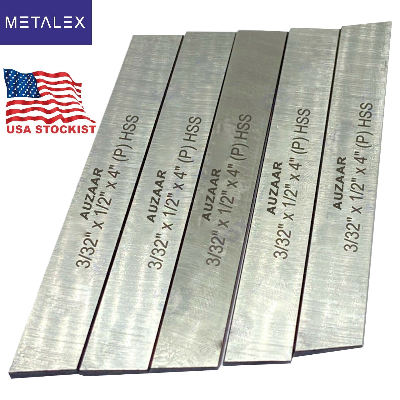 Cut Off Parting Blade High Speed Steel 3/32 Inch x 1/2 Inch x 4″ Set Of 5 Pieces
