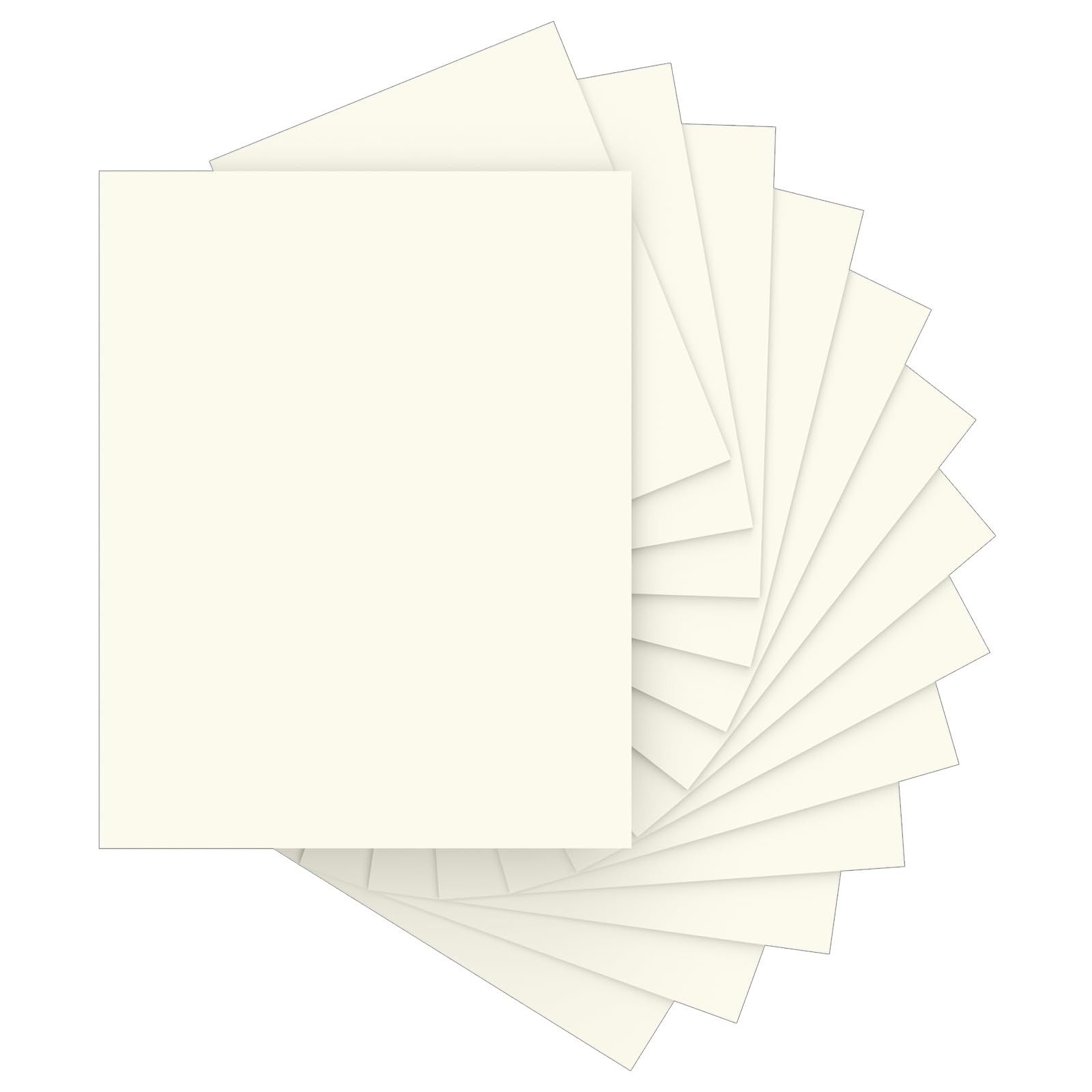 40 Sheets Cream Cardstock Paper 8.5 x 8.5×11 IN-40 Sheets, (Milkywhite)