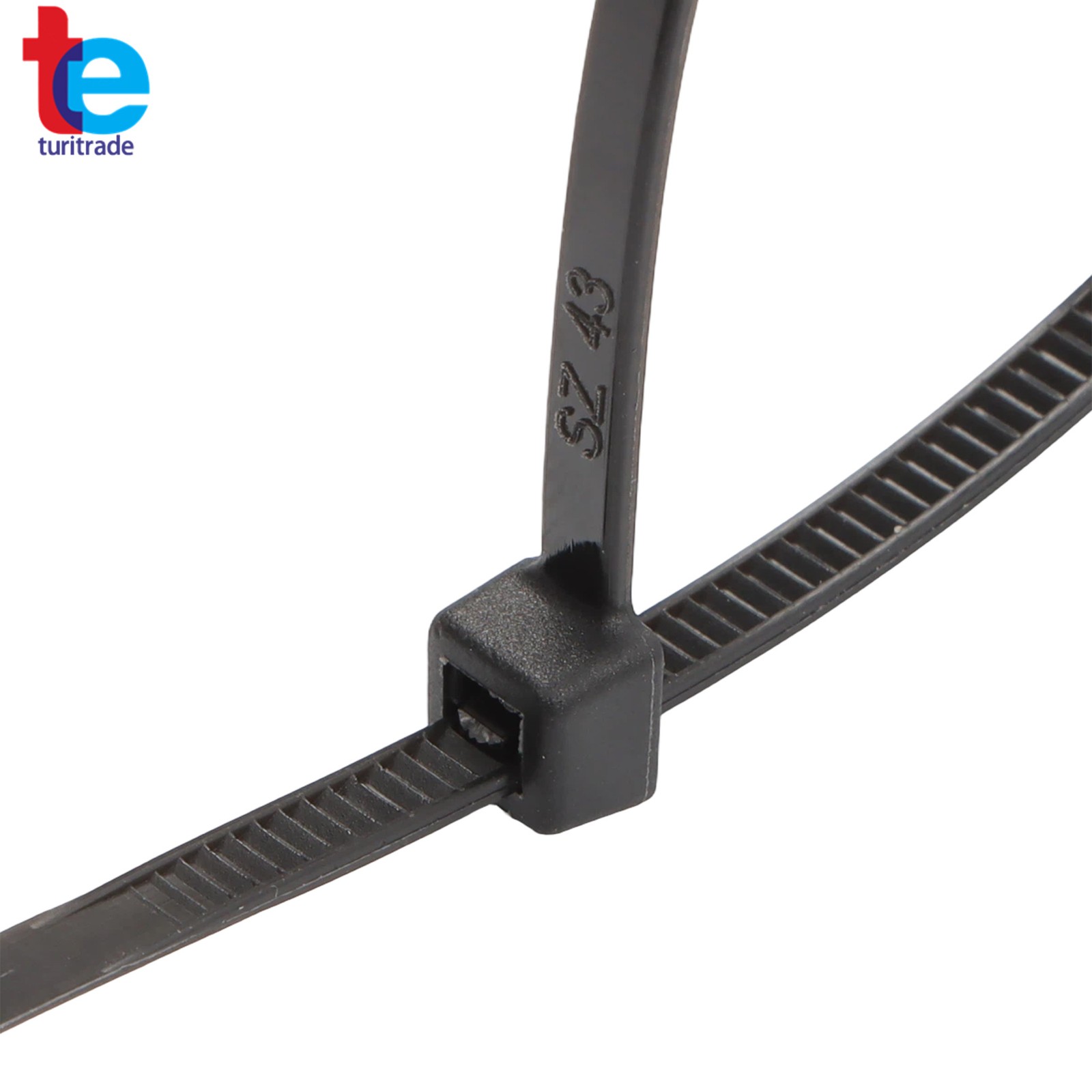 5000x 8″ Zip Ties 40lb Tensile Uv Black Heavy Duty Cable Ties 0.14″ Width