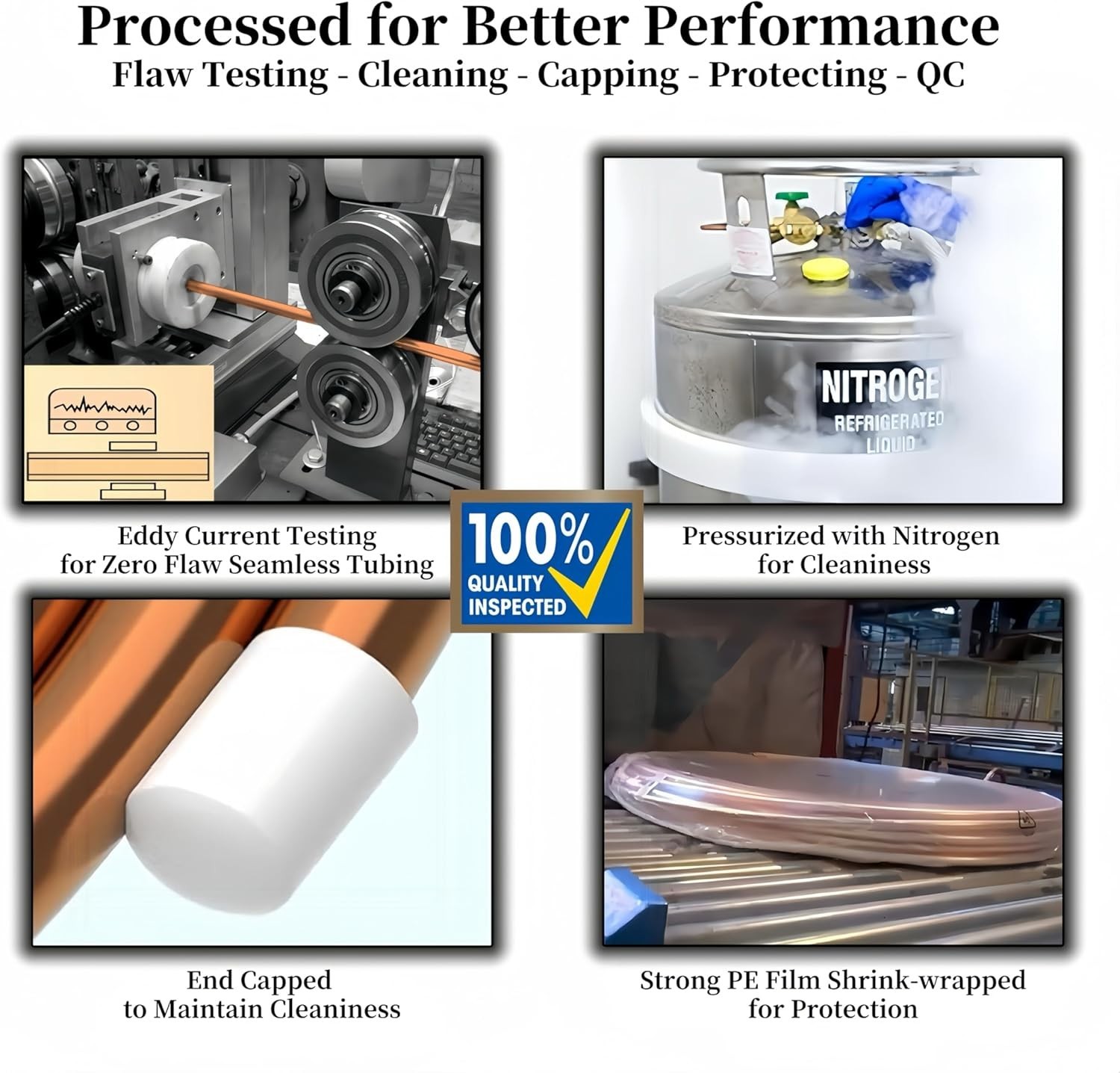 Copper Tubing 3/4″ OD x 0.687″ x 10 ft, 99.9% C12200 ASTM B280 Refrigeration …