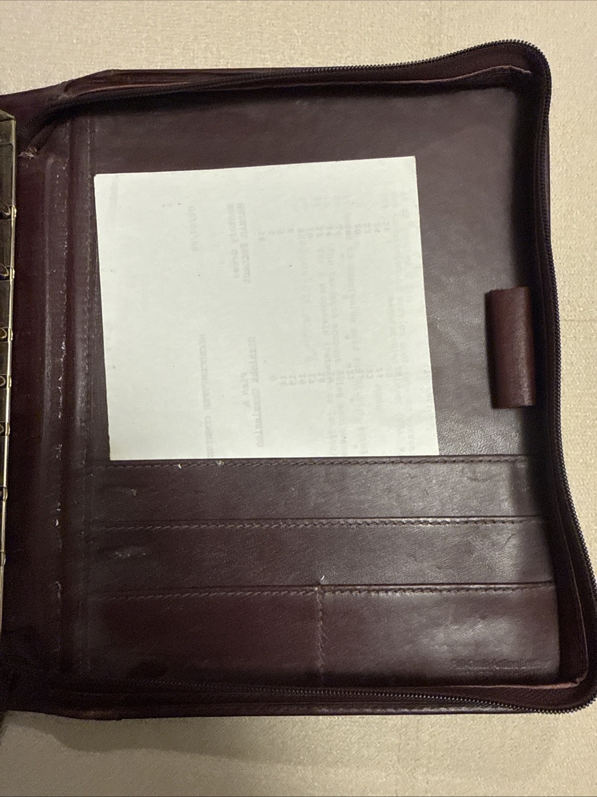 Franklin Quest Burgundy Planner Zip Classic Size W/ Vintage Inserts *see pics