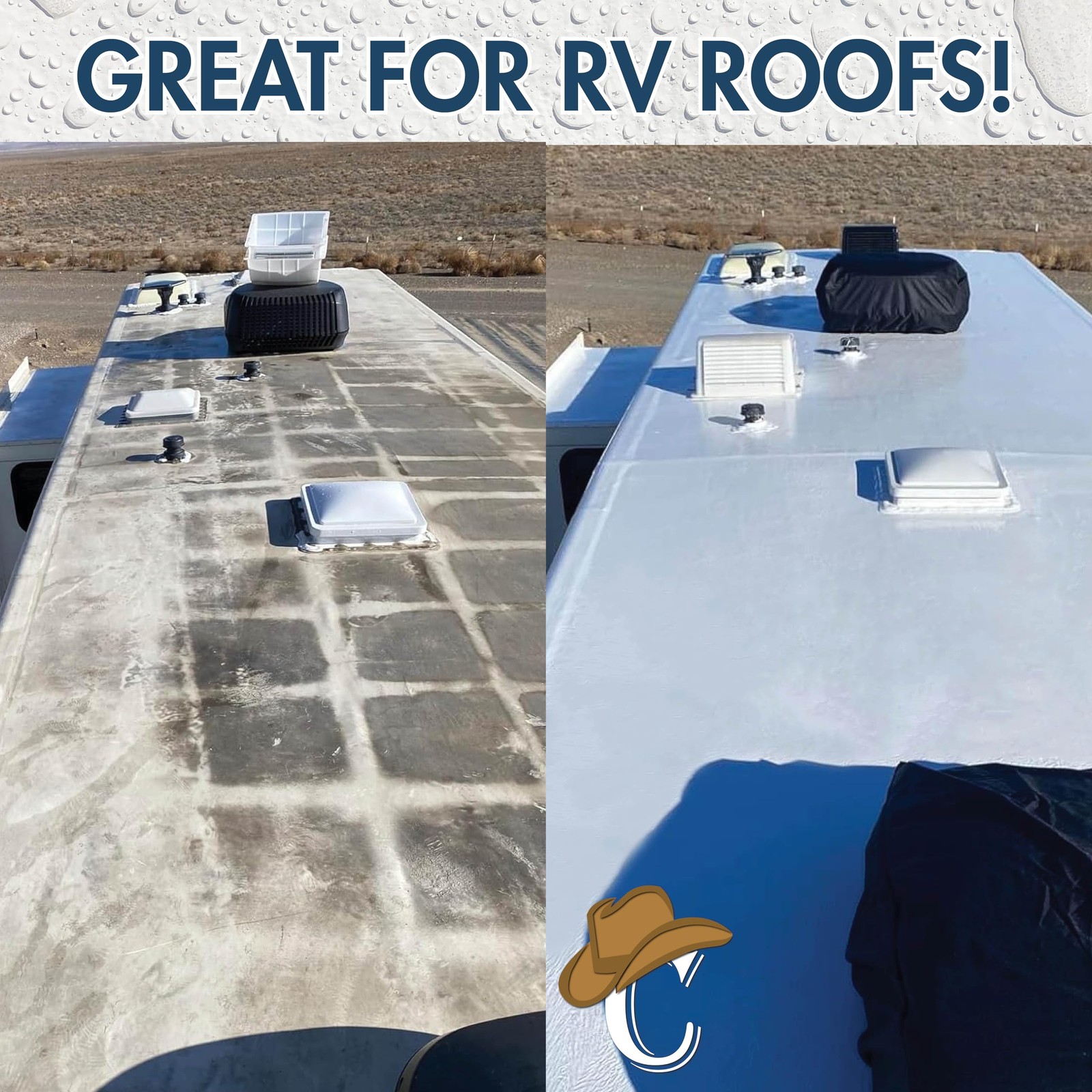 100% Silicone Roof Coating Sealant RV Camper Flat Roof Waterproof Quart