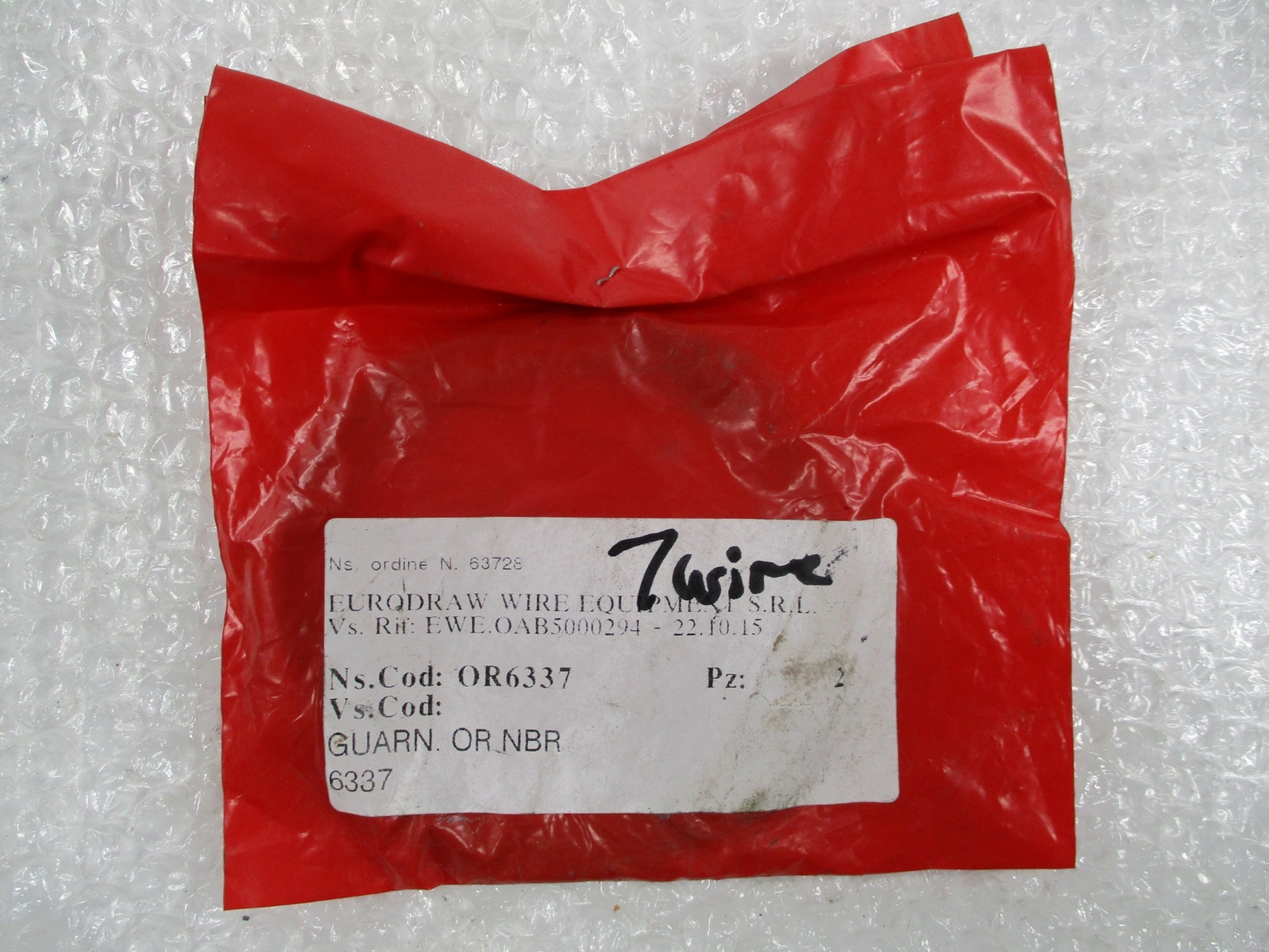 INDUSTRIAL SPARE OR6337 O-RING PKG OF 2 NSNP