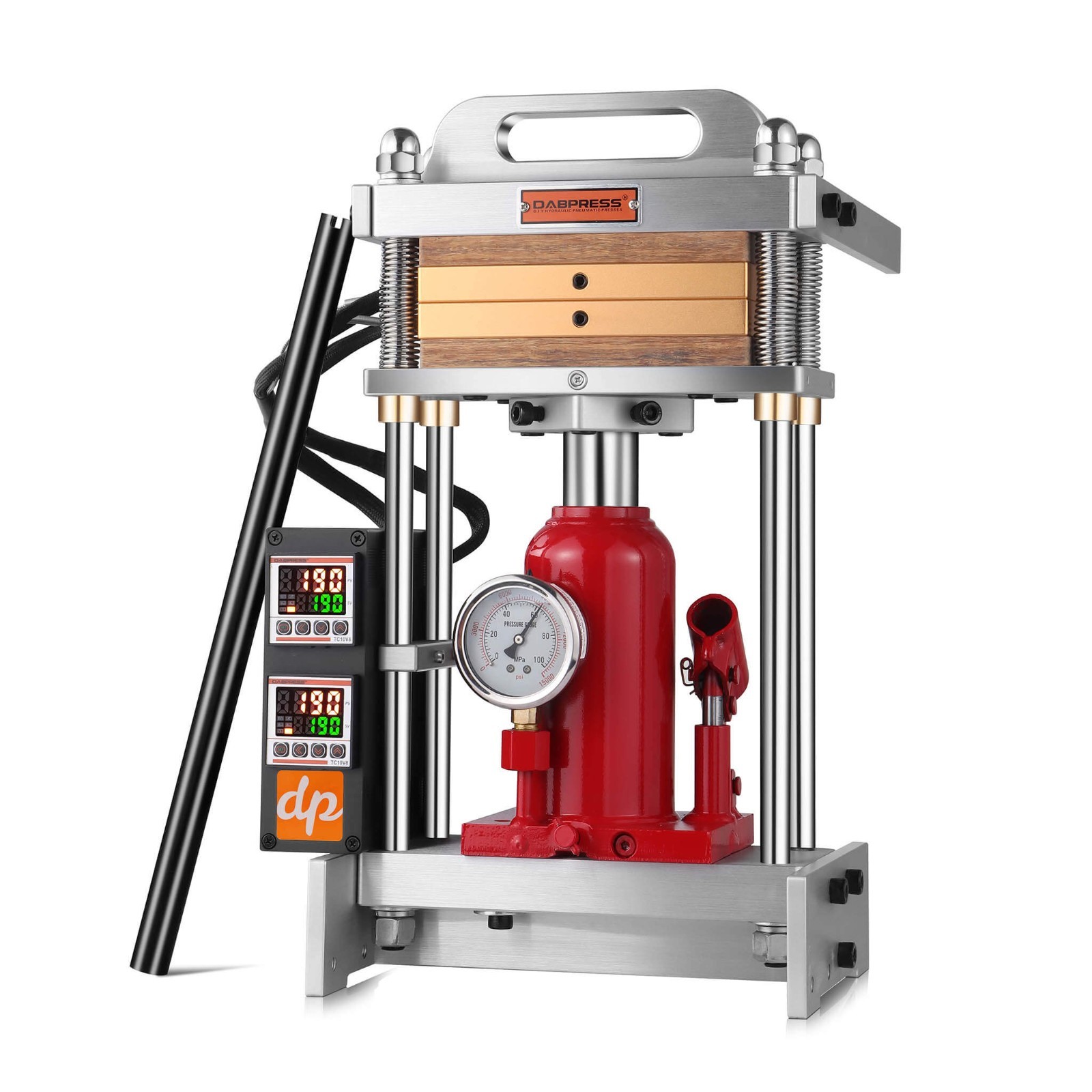 Dabpress Truebar 10 Ton Flagship Press with a Pressure Gauge – 4×7″ Heat Plates