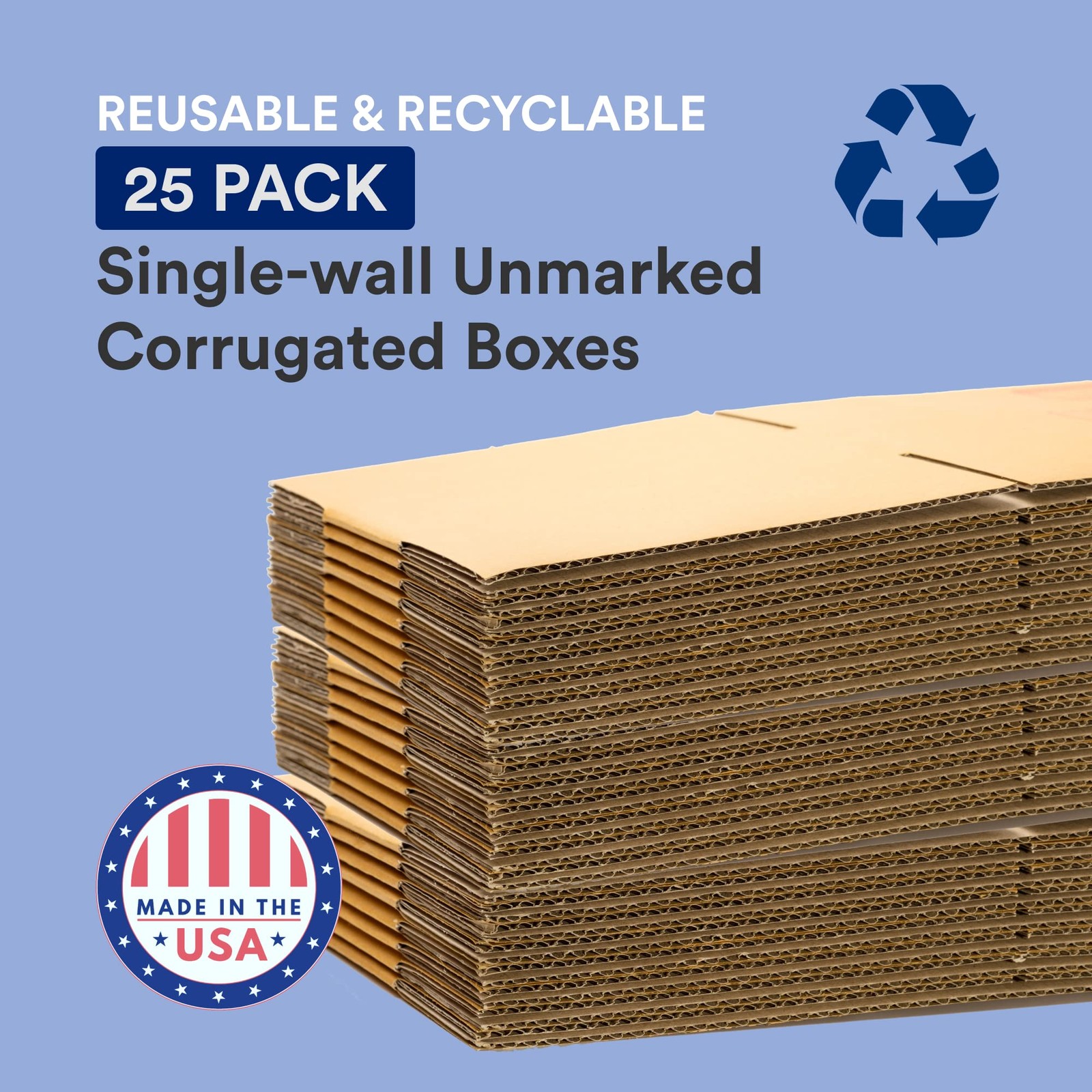 BOX USA Shipping Boxes Medium 28’L x 10’W x 10’H, 25-Pack | Corrugated Cardboard