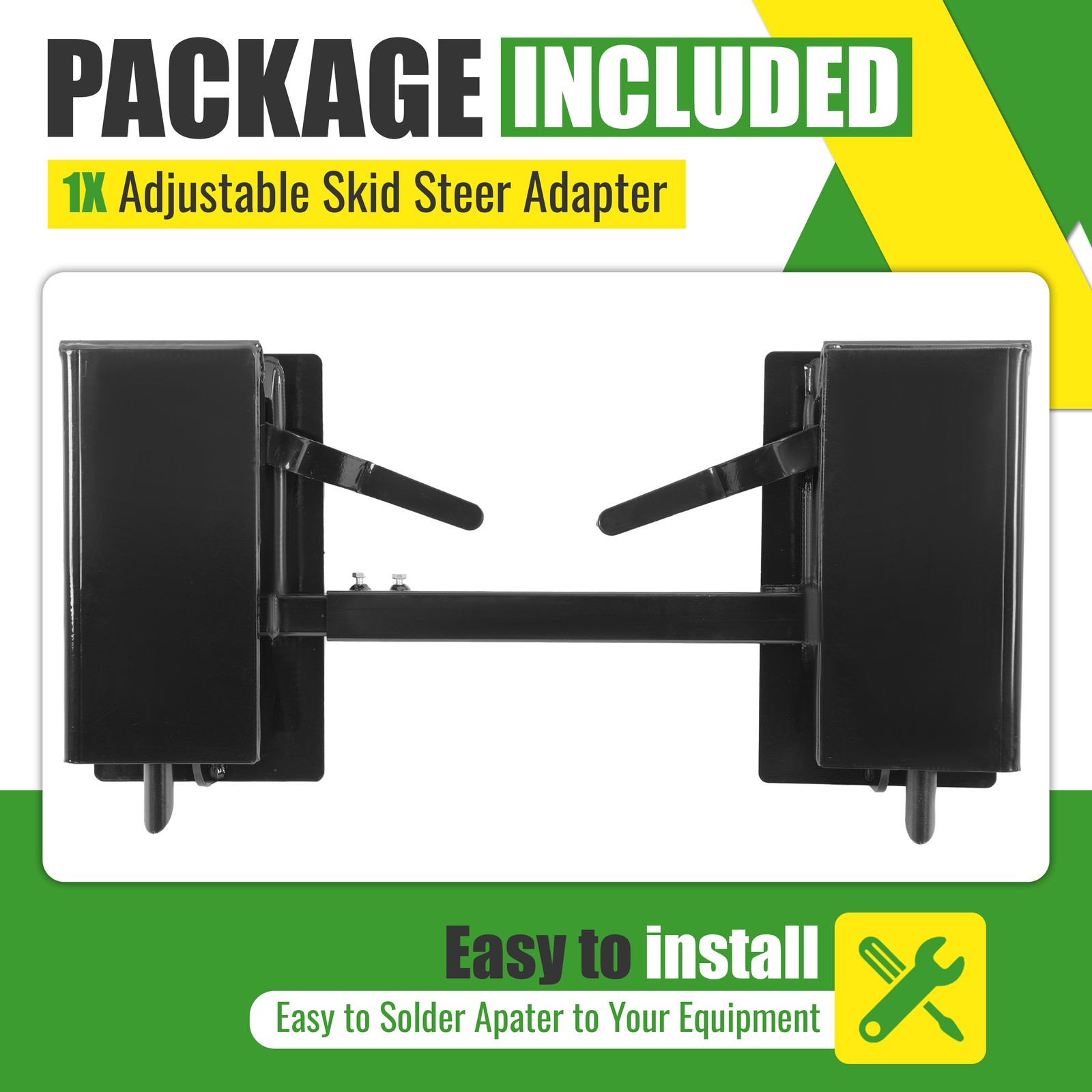New Adjustable Skid Steer Quick Tach Conversion Adapter Plate Attachment 4000LBS