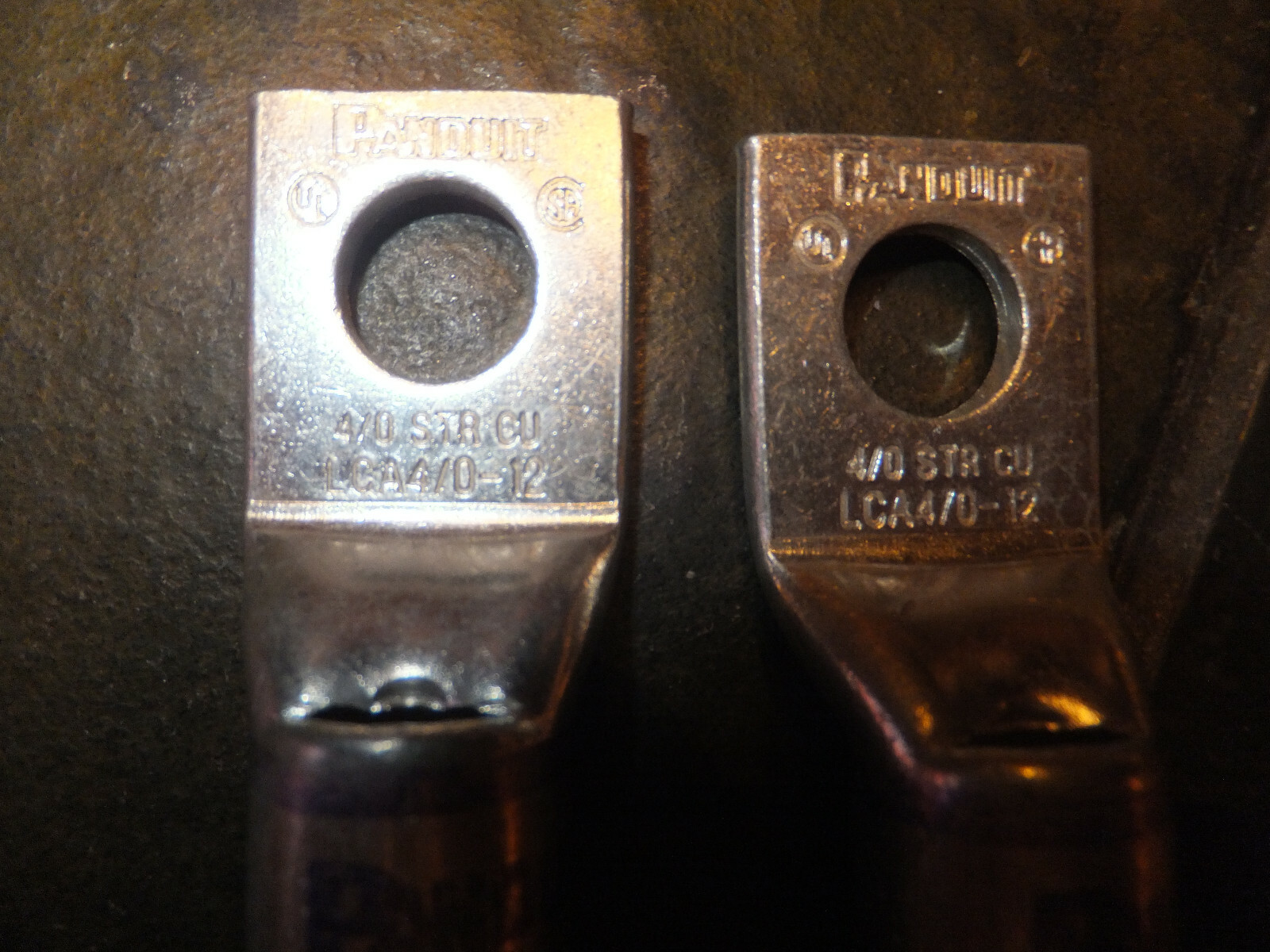 2 NOS Panduit 4/0 STR CU LCA4/10-12 Purple Die P54 15 Compression Connector Lug