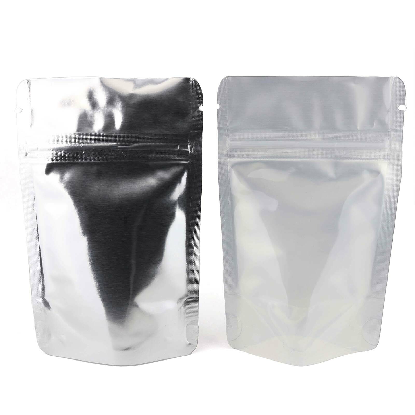 3″ x 5″ Small Reclosable Smell Proof Zip Lock Bag – 500 Pack (Clear-Silver)