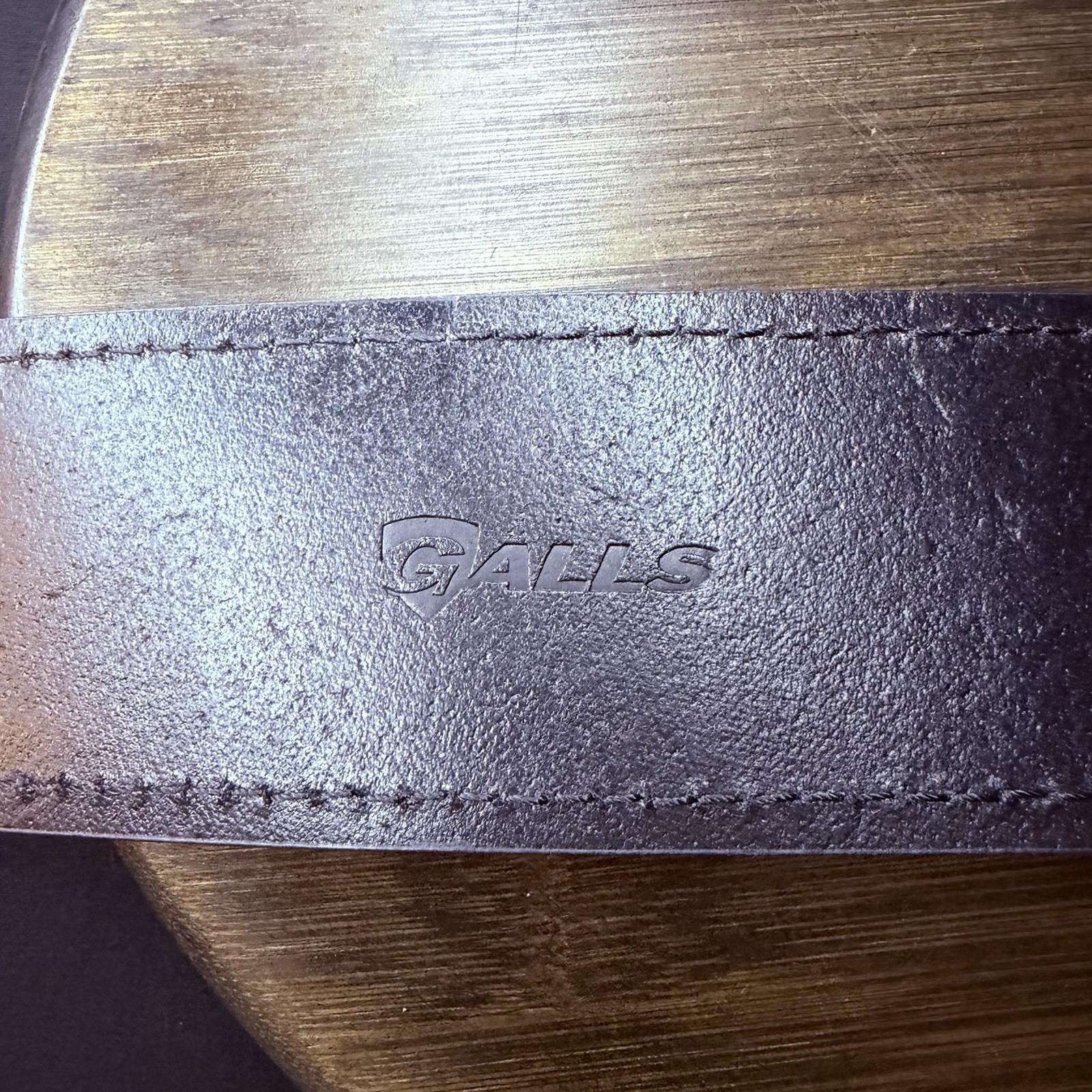 Galls Duty Belt Size 50″ G-Flex Sam Browne High Gloss Leather Nickel Buckle 1348