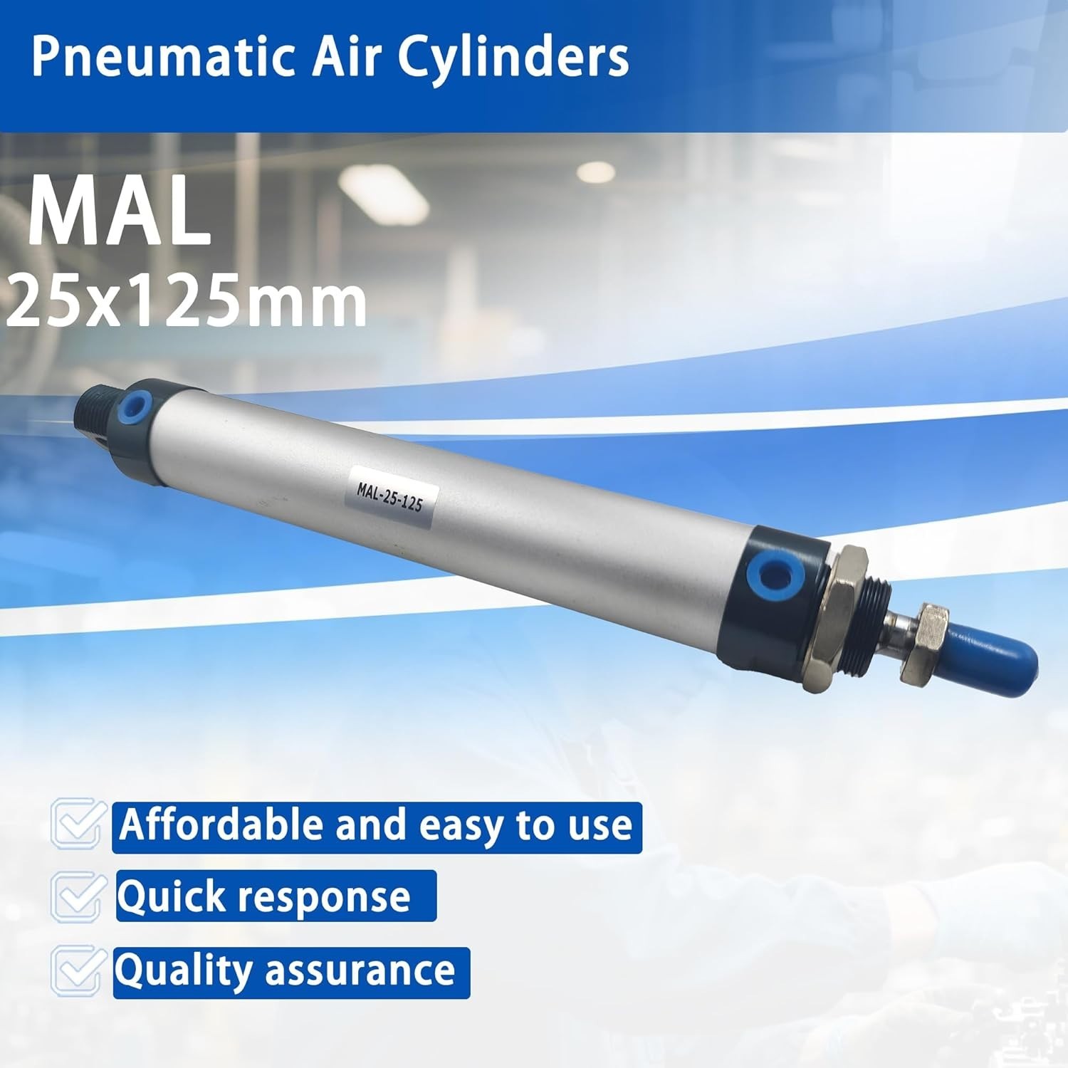 MAL25x125 Mini Pneumatic Air Cylinder 25x125mm Single Rod Double Acting Part