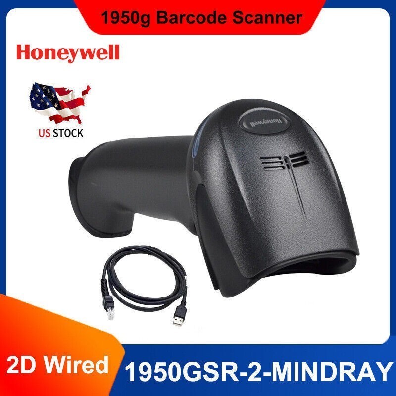 Honeywell Xenon XP 1950GSR-2 Corded Area-Imaging 2D Barcode Scanner w/ USB Cable