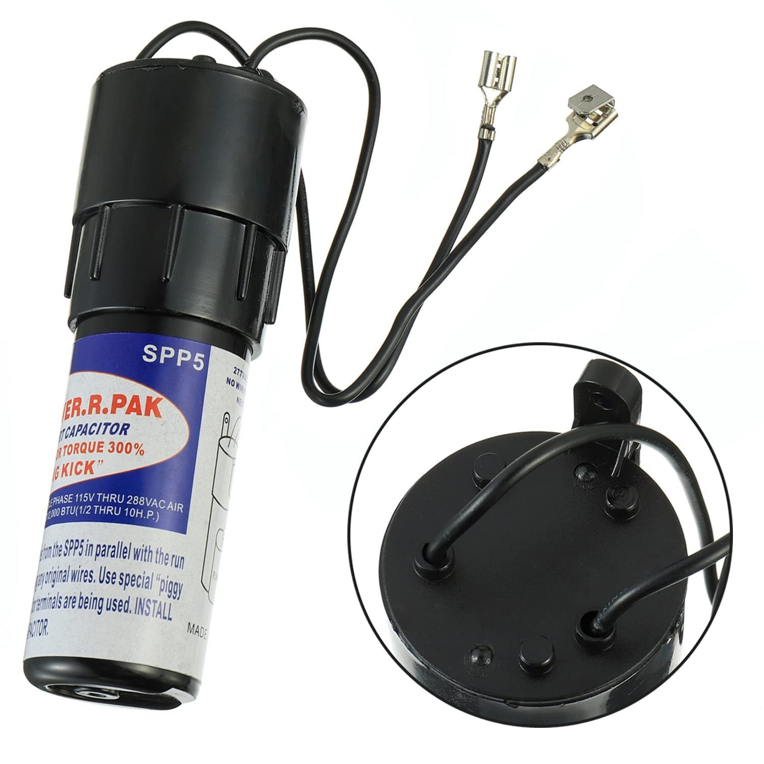2 Pack SPP5 Hard Start Super Boost HVAC Relay and Start Capacitor