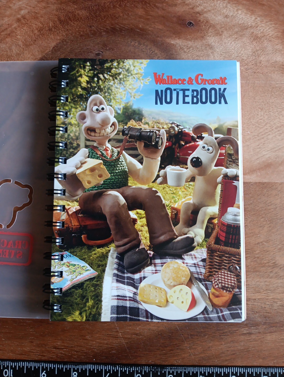 Wallace and Gromit – Spiral Bound Hardcover Stencil Notebook Journal – Unused.