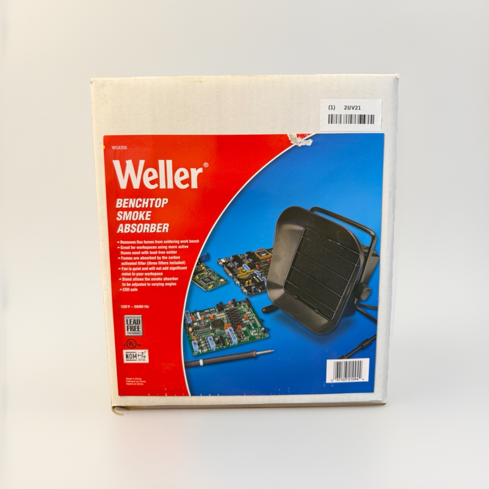 Weller WSA350 Smoke Absorber for Soldering Workbench ESD Safe with Filter