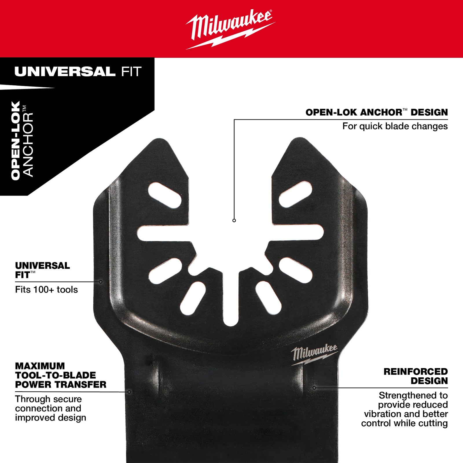 Milwaukee Tool 49-25-1103 1-3/8” High Carbon Steel Wood Universal Fit Blade