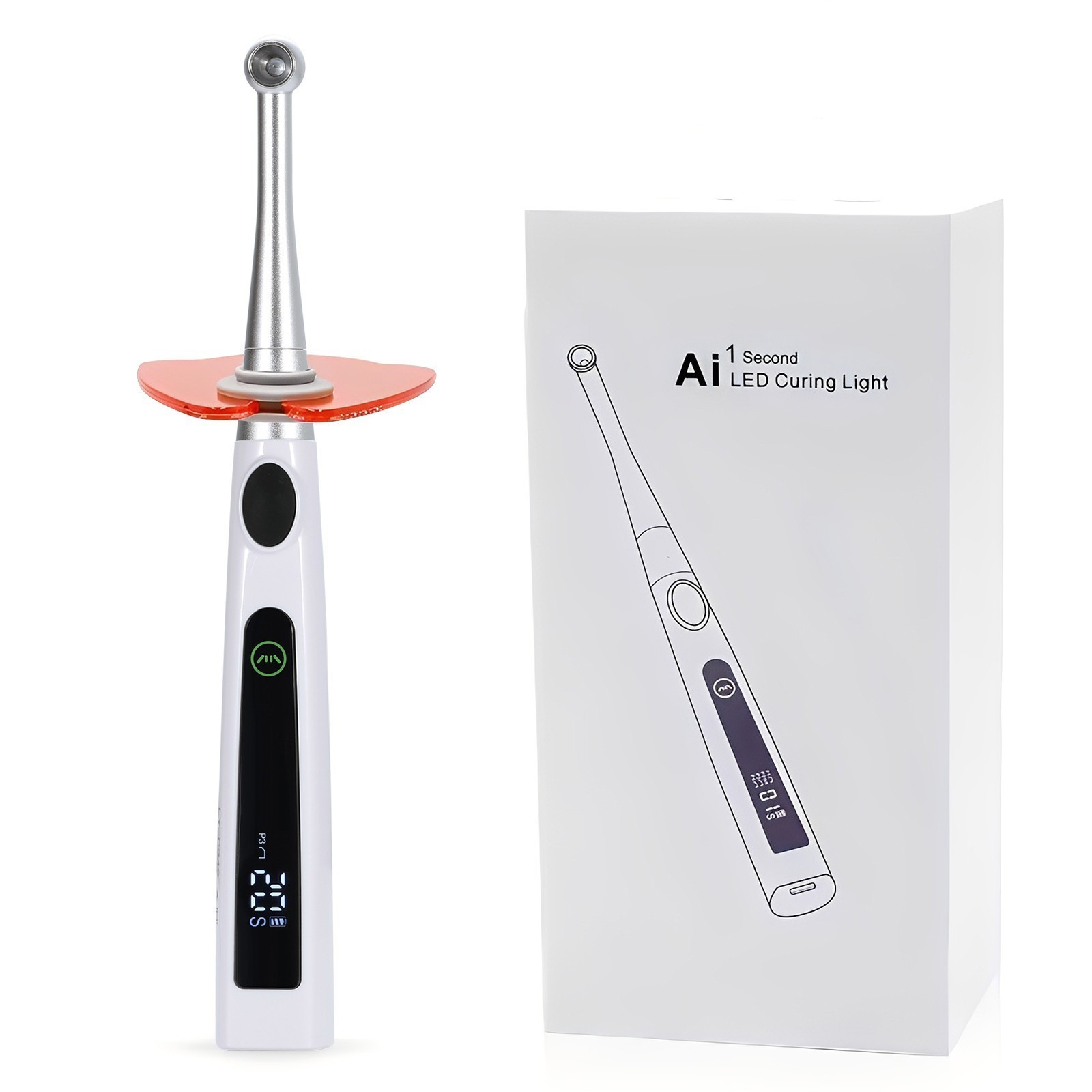Dental LED Curing Light 1 Second Resin Cure Teeth Whitening 4 Modes 360° Source