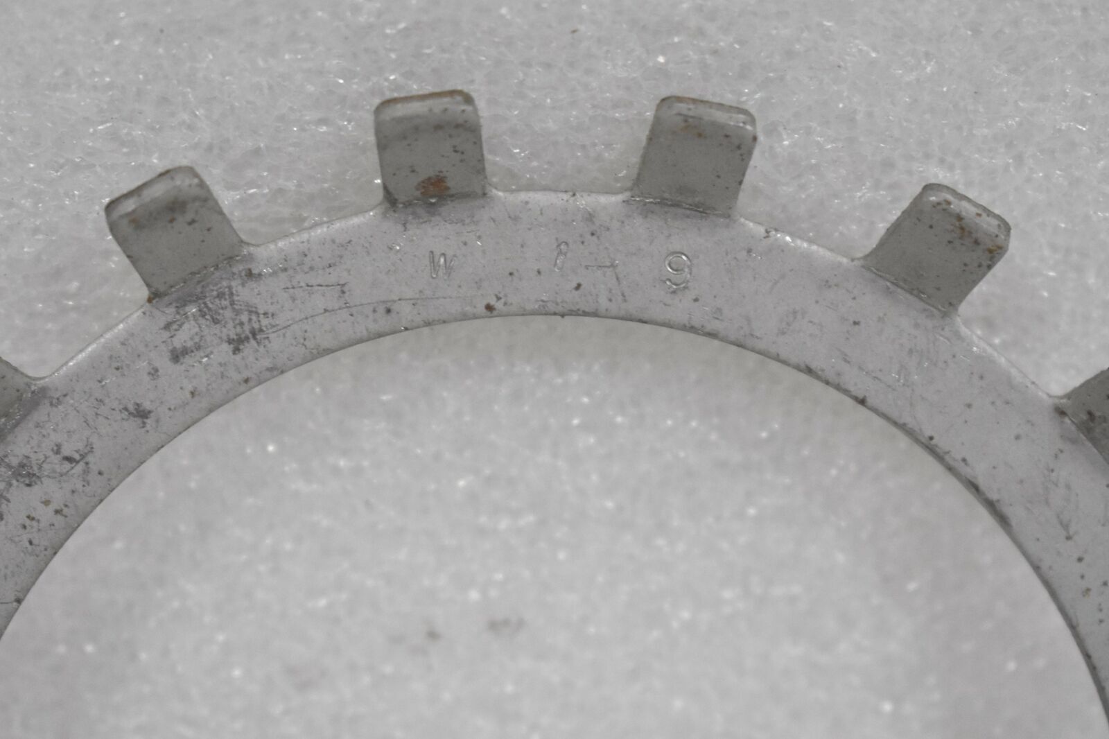 W-19 BEARING LOCK WASHER – 3.800″ ID, 5.219″ OD, 0.084″ THICK ( LOT OF 3 )
