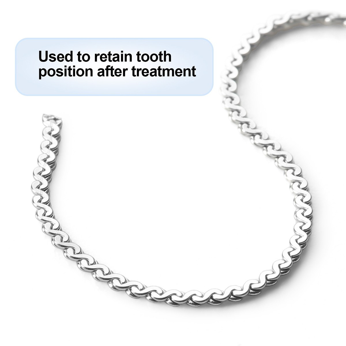 Cadena de Retenedor de Acero Inoxidable Ortodoncia Dental Alambre de 40 Pulgadas