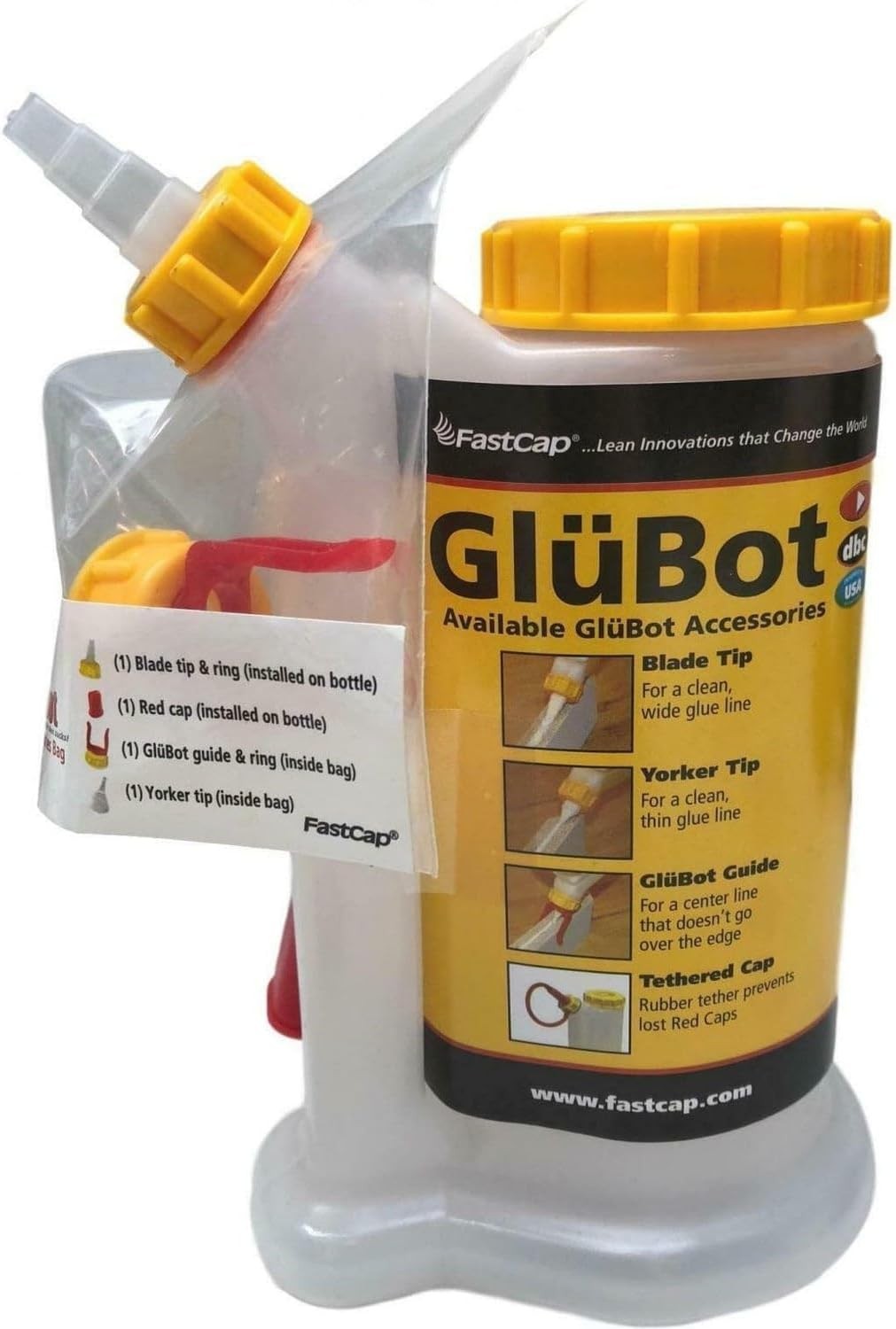 Wood Glue Dispenser, 16 Oz Btl, Drip less