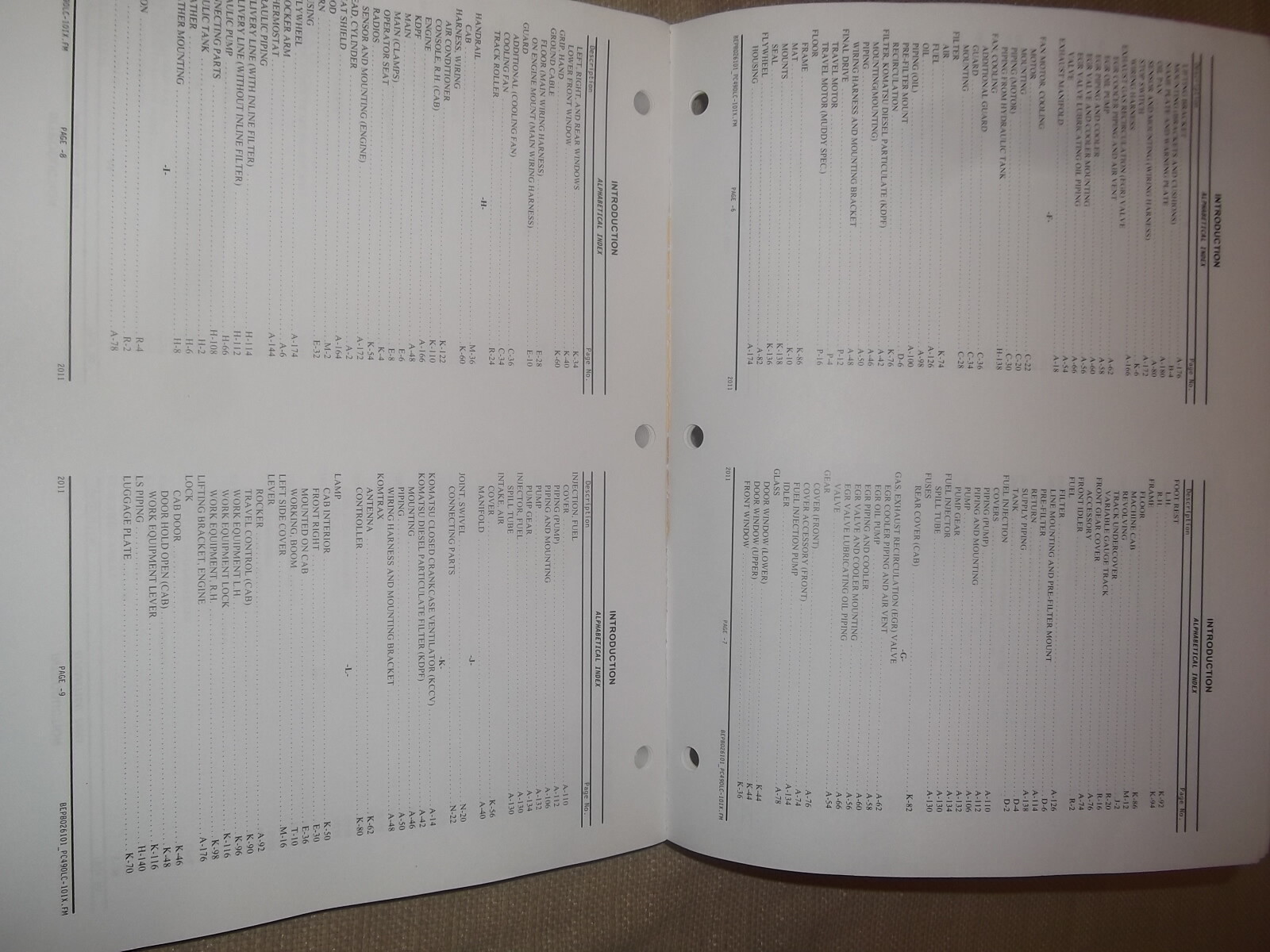 KOMATSU PC490LC-10 HYDRAULIC EXCAVATOR PARTS BOOK MANUAL S/N A40001-UP