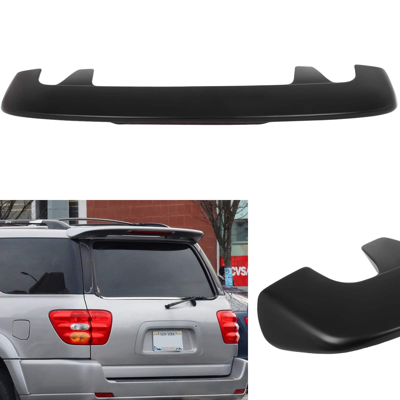 ABS Rear Window Roof Spoiler Fit 2001-2007