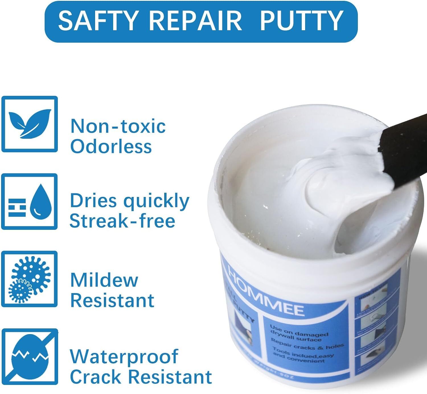 Drywall Repair Kit,Drywall Hole Patch Repair Kit to Fix Wall Surface Holes and C
