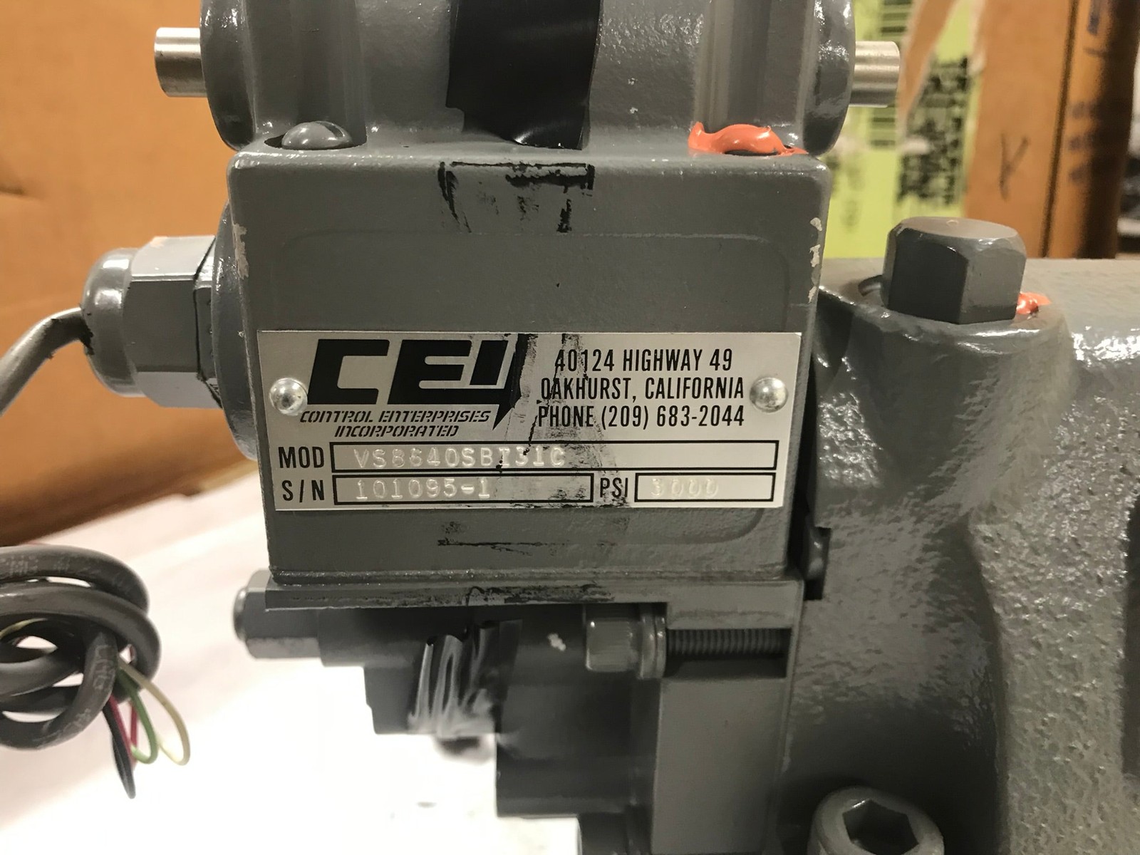 VALVE, CONTROL, 750 OHM COIL,0-15 VOLTS, 0-20 MA