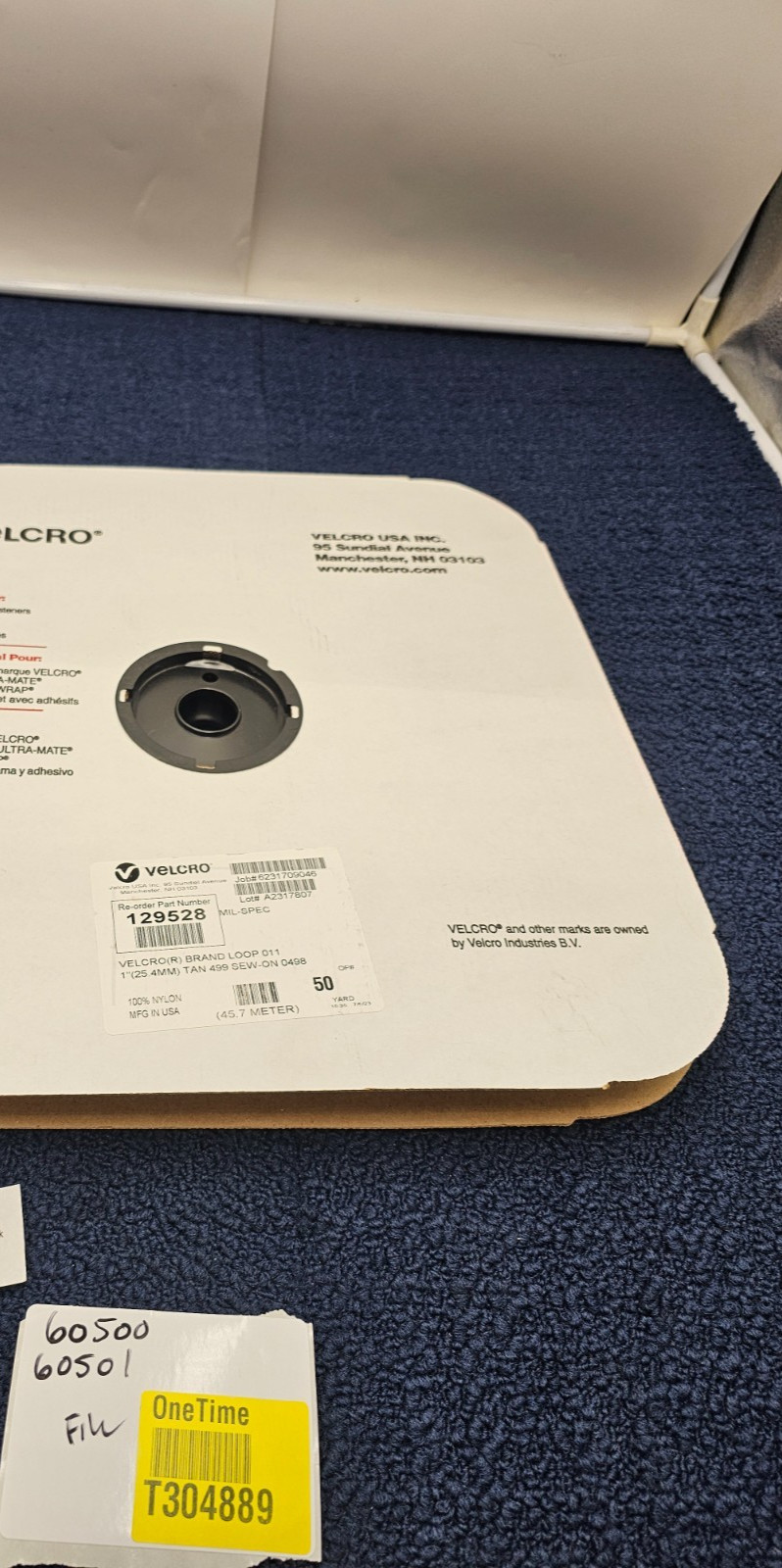 Velcro Brand 129528 150FT Hook-And-Loop Fastener, Beige, Roll 1″ 25.4mm Tan