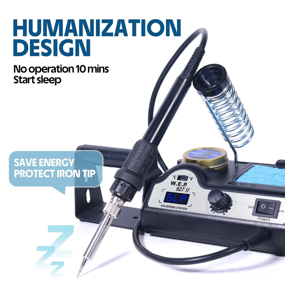 WEP Digital Rework Station Portable Soldering Iron Kit Hot Air Gun Desolder Tool