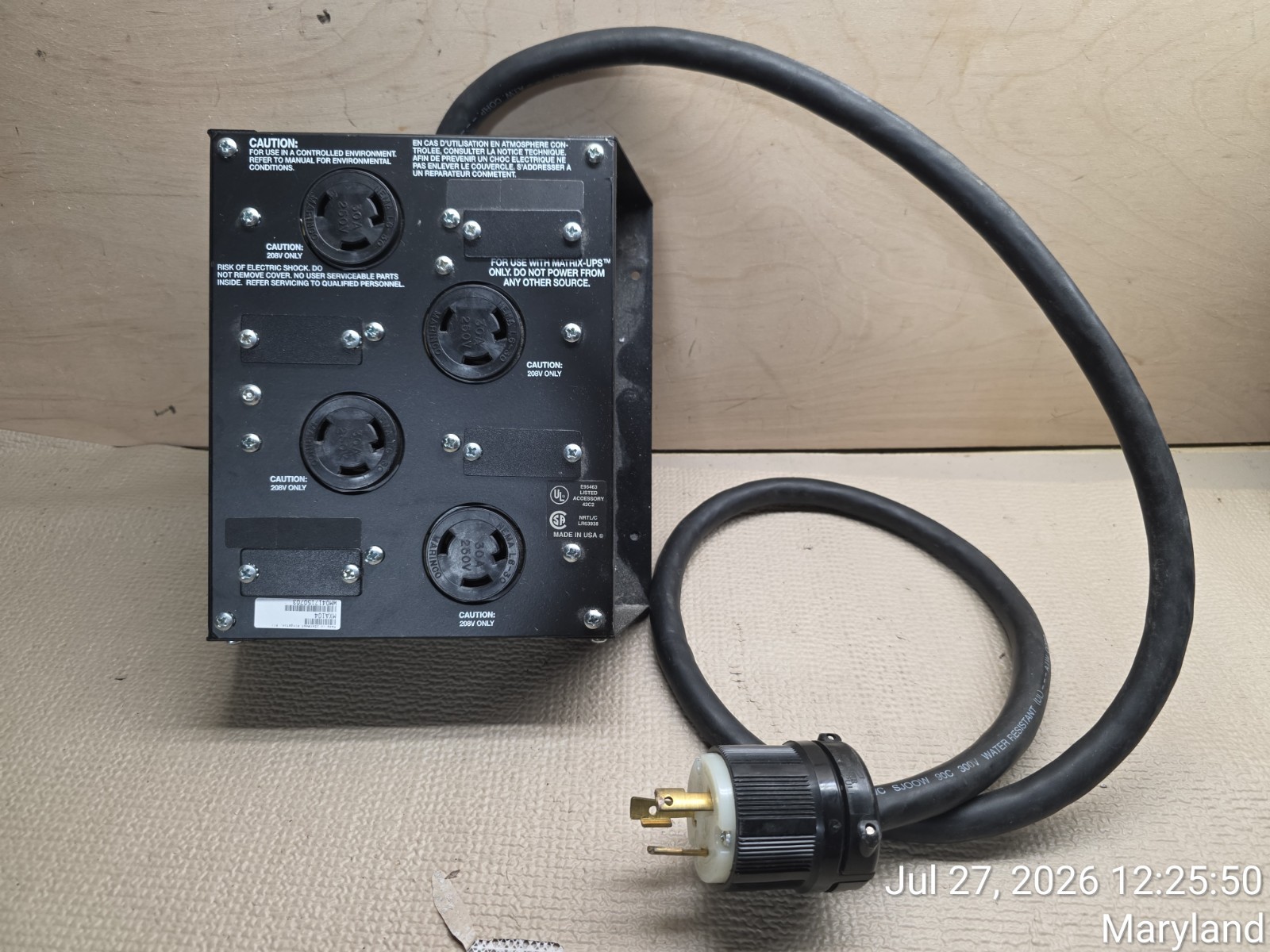 APC MXA104 208V Power Distribution Unit PDU 4xNEMA L6-30R Twist Lock