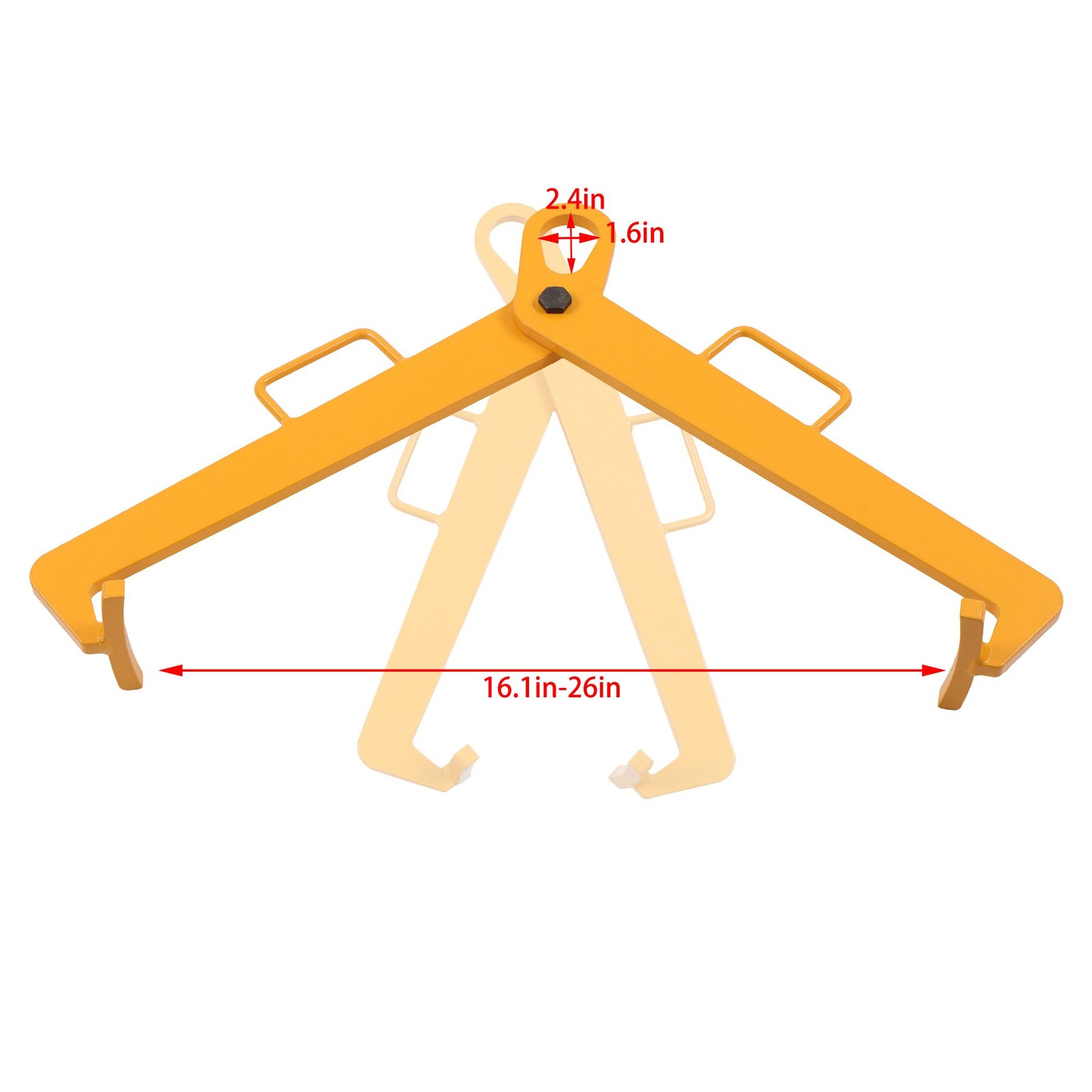 Vertical Drum Clamp 55 gallons 0.6t 550-600mm diameter Steel Yellow