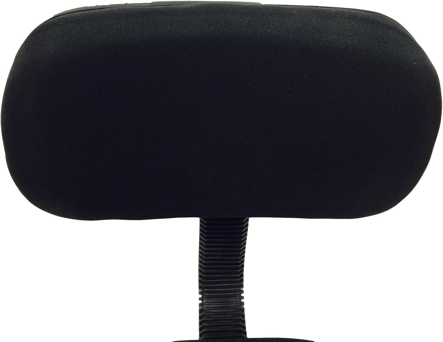 Adjustable Height Armless Desk Chair for Kids – Sleek Black Fabric Design