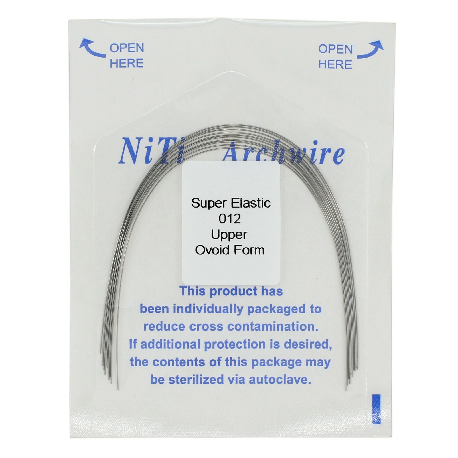 Dental Orthodontic Niti Super Elastic Arch Wires Round Rectangular Ovoid Natural