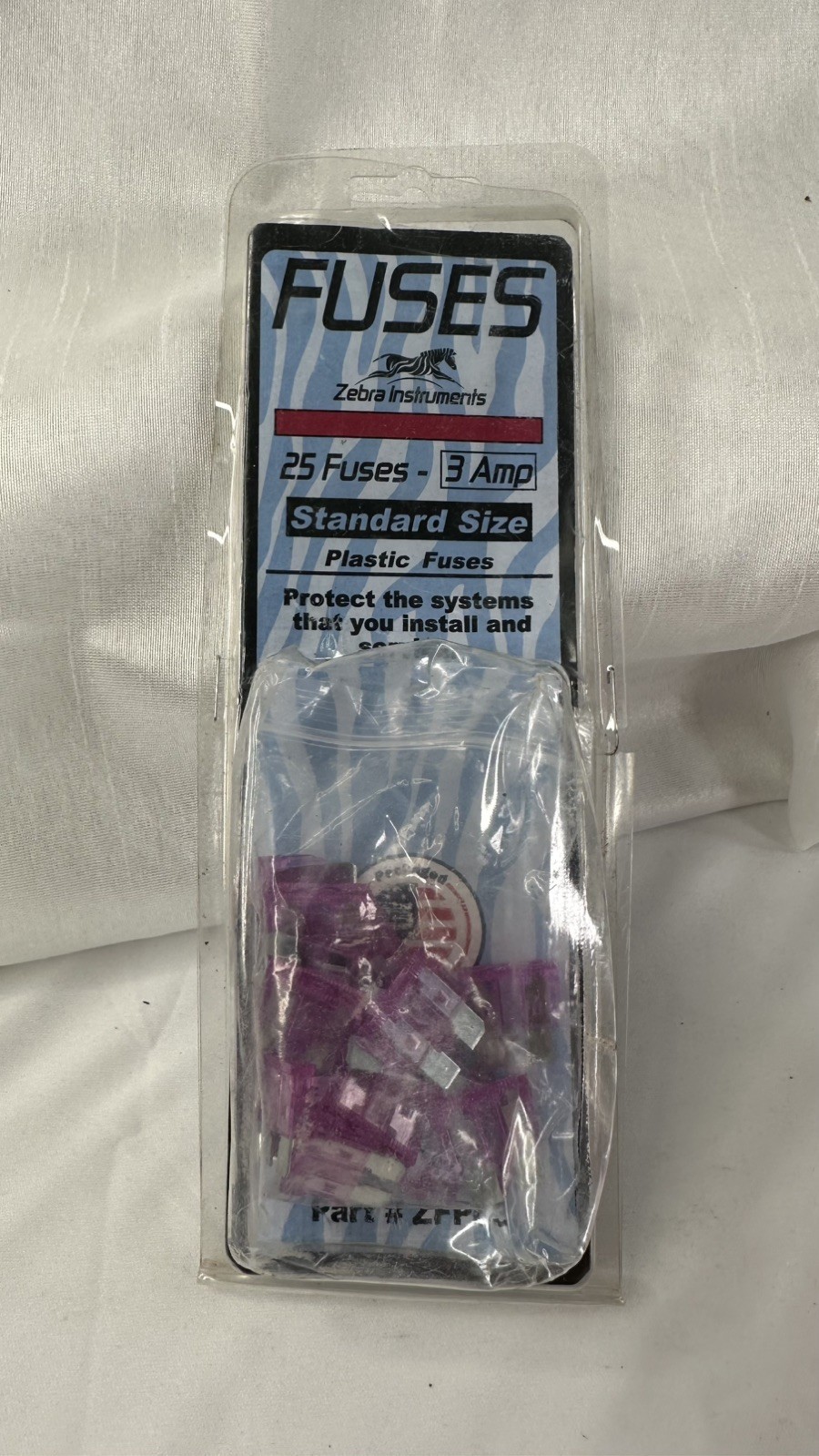 Zebra Instruments – 3 Amp Standard Size OPEN BOX 20 FUSES