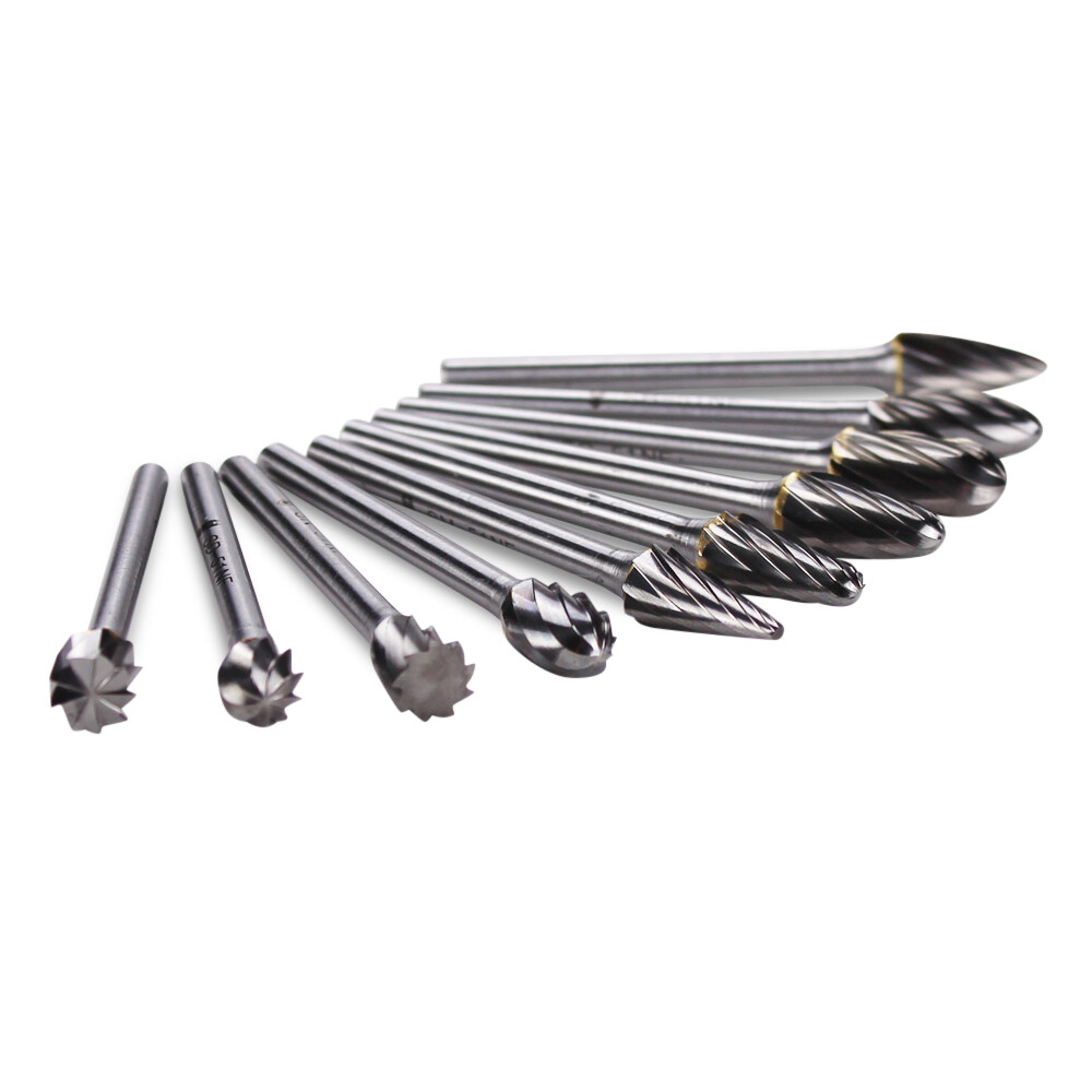 BHA Tungsten Carbide Burr Rotary Files Grinder Bits, Aluma Cut – 1/4 Inch Shank