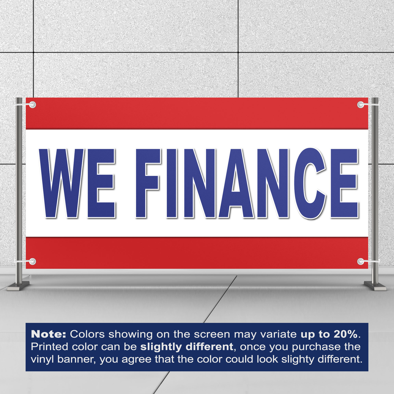 We Finance 13 oz Heavy Duty Vinyl Banner Easy Payments Sign No Credit Needed