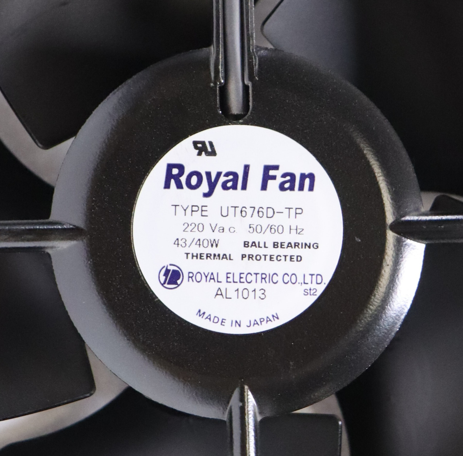 Royal Fan UT676D-TP 220VAC 50/60 Hz 43/40W Fan Assembly