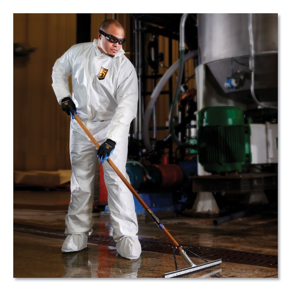 KleenGuard 44334 A40 Elastic-Cuff Ankle Hood Boot Coveralls – XL, WHT (25/CT)New