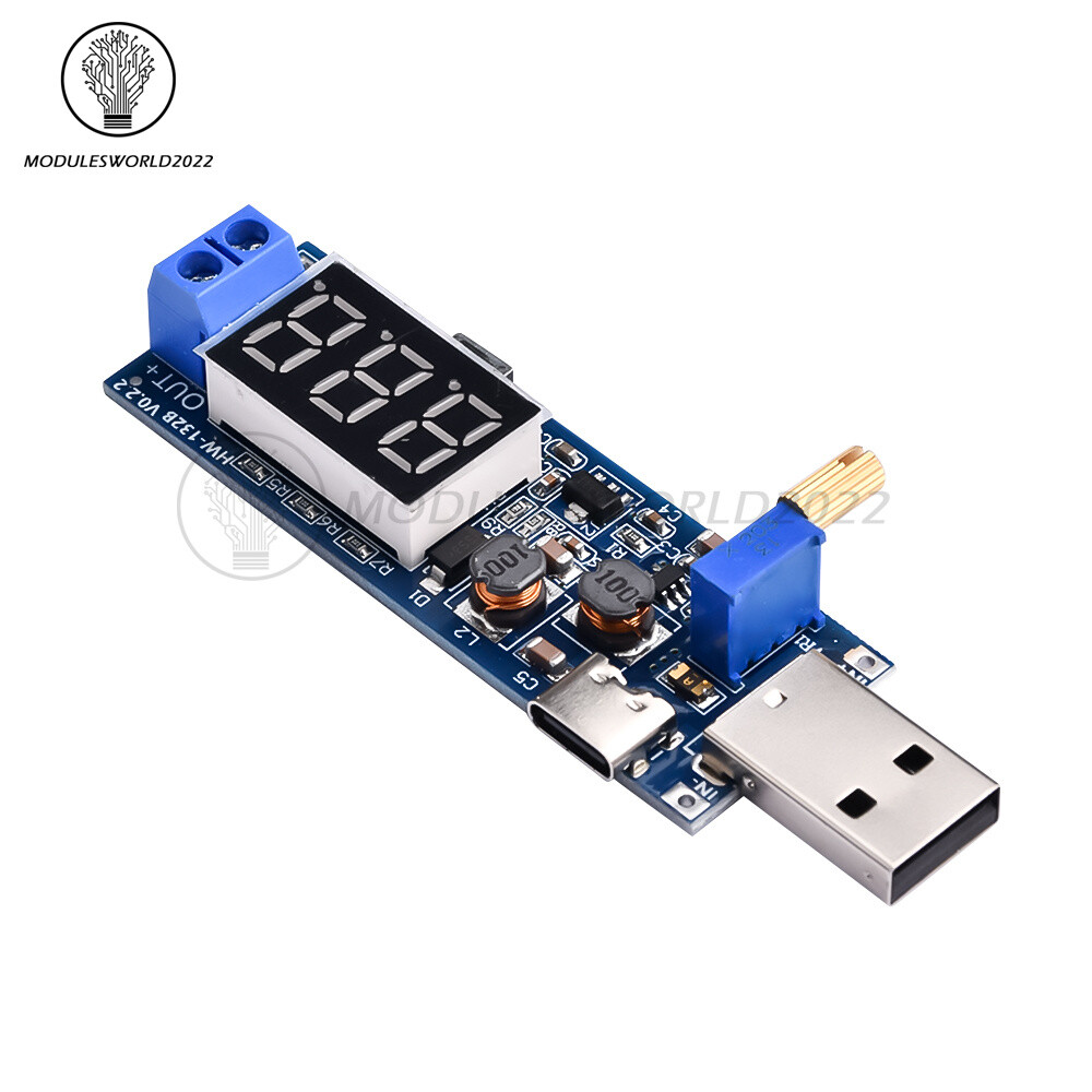 DC-DC 5V to 1.2V~24V USB Step UP/Down Boost Buck Adjustable Power Supply Module