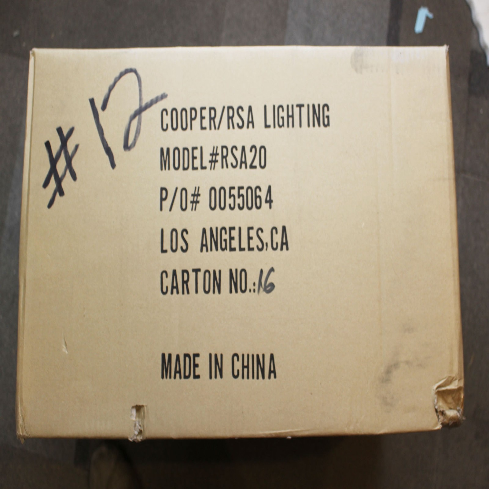 RSA COOPER LIGHTING RSA20 NEW CONSTRUCTION RECESSED HOUSING, NON-IC RATED, 120V