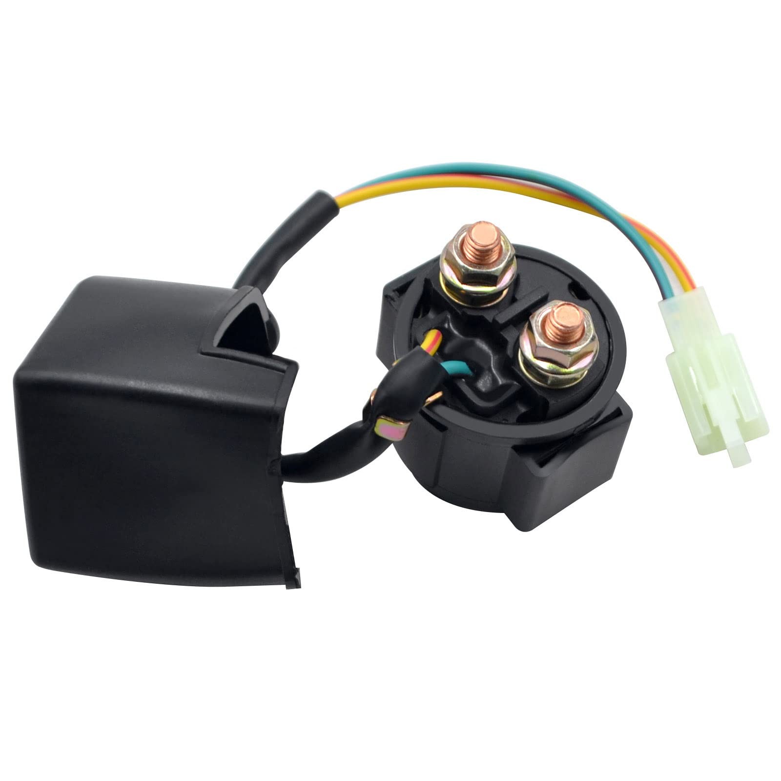 AHL Starter Solenoid Relay for 4-Stroke GY6 Engine 50cc 70cc Black, black