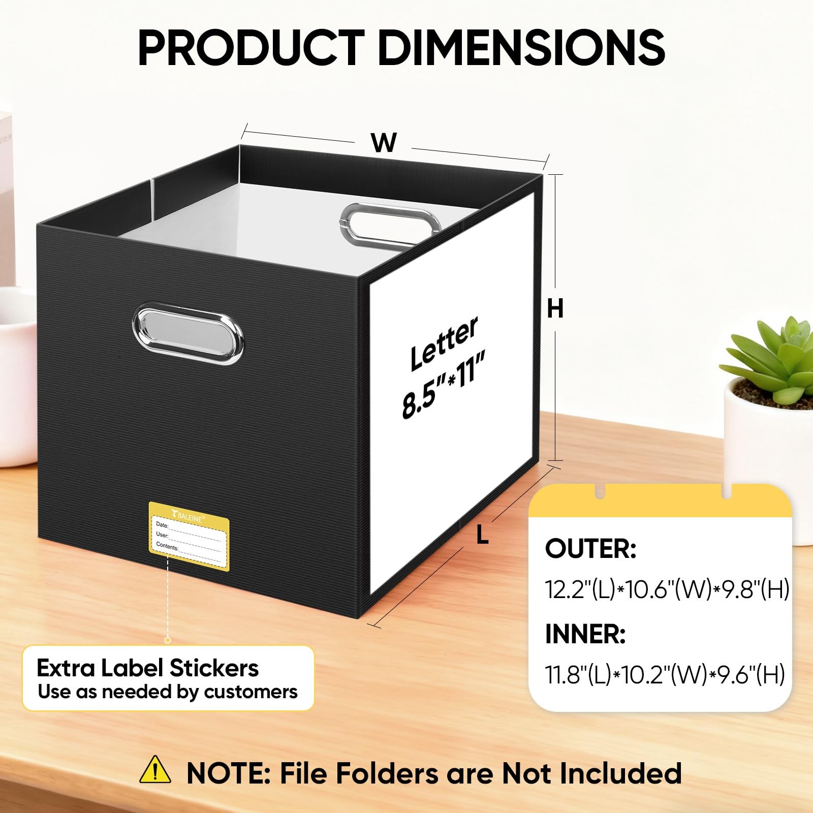 File Organizer , Cardboard File Folder Organizer with Handle for Letter Size,…