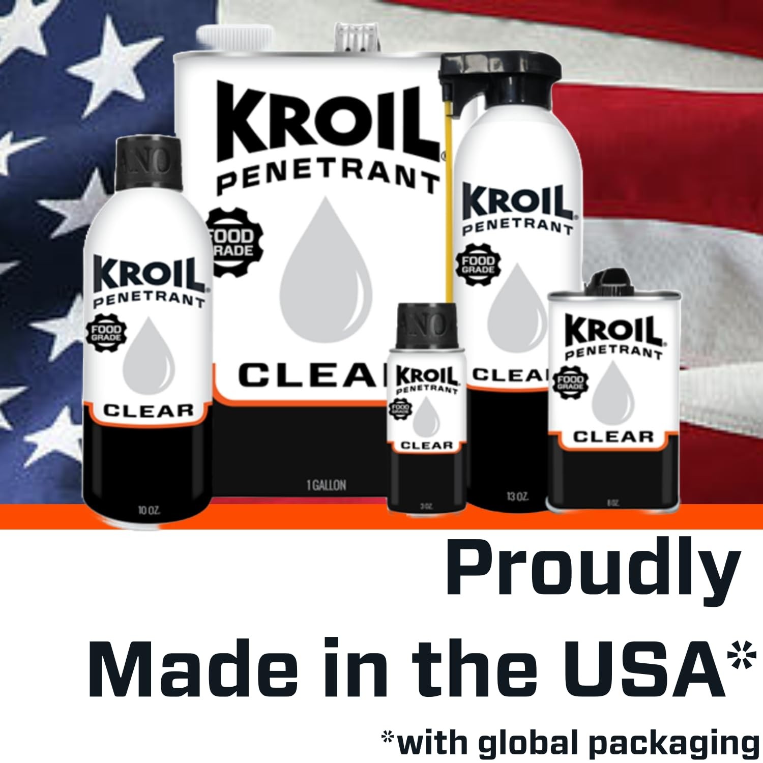 Kroil Clear Food Grade Penetrating Oil SprayTech 360° Nozzle & Straw (Aerosol)